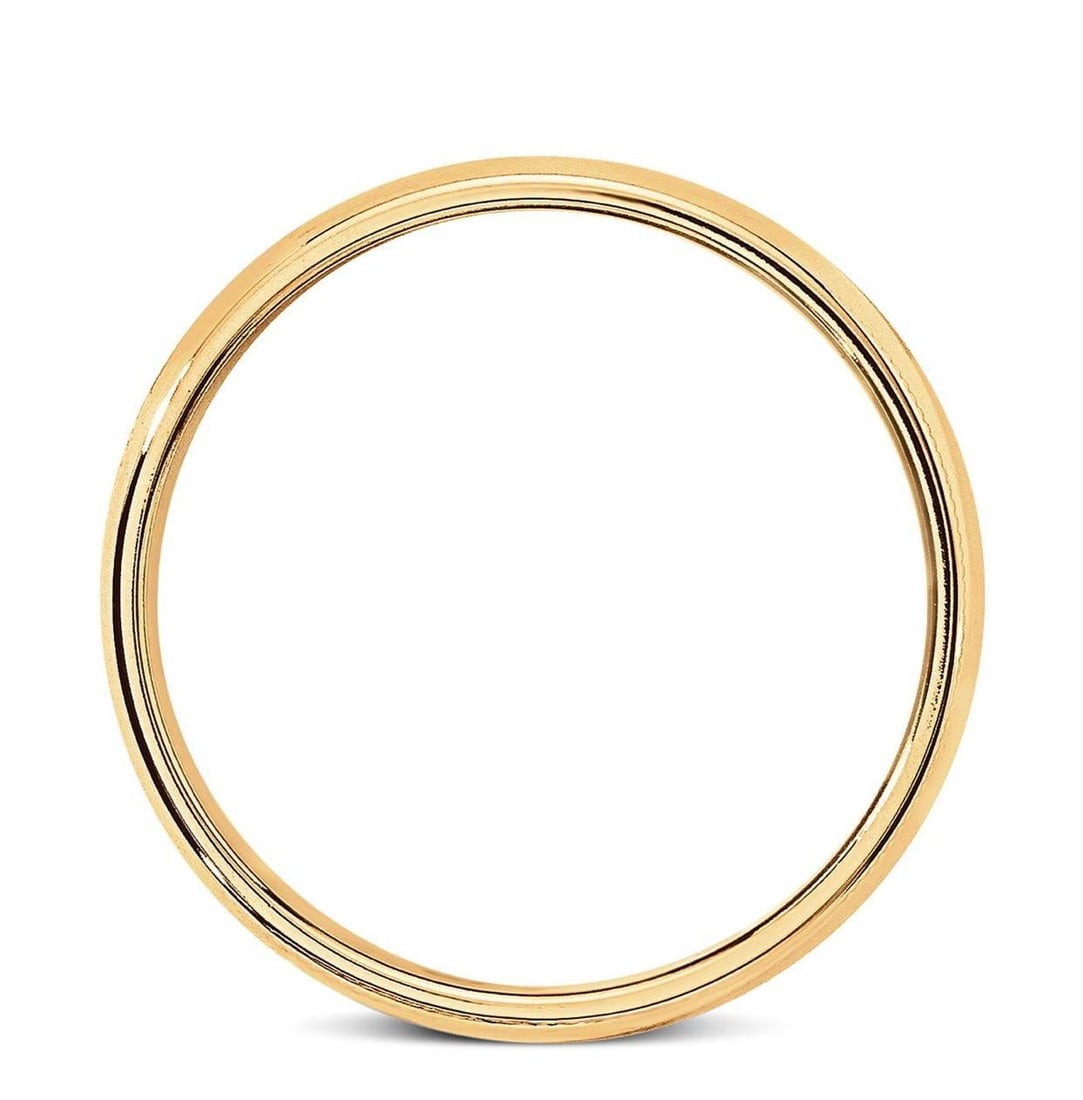 14 Karat Gold Milgrain Half Round Comfort Fit Wedding Band 8.5 Grams - 8
