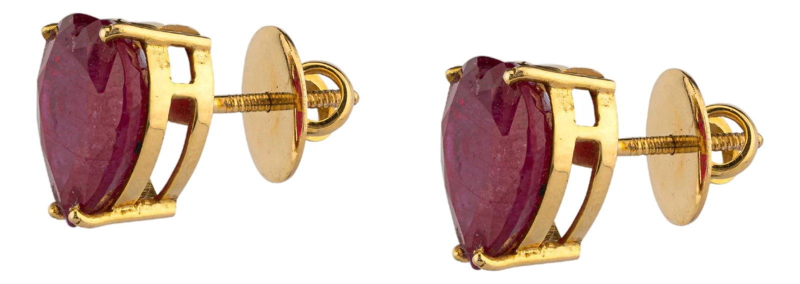 Natural Ruby Earring with 22.02 Carats Ruby in 18k Gold: this is an amazing earring with ruby : 22.02 carats gold : 8.126 gms Condition: Imperfections: No Imperfections Condition Notes: New Origin: United States Materials & Techniques: 18K Gold, Ruby
