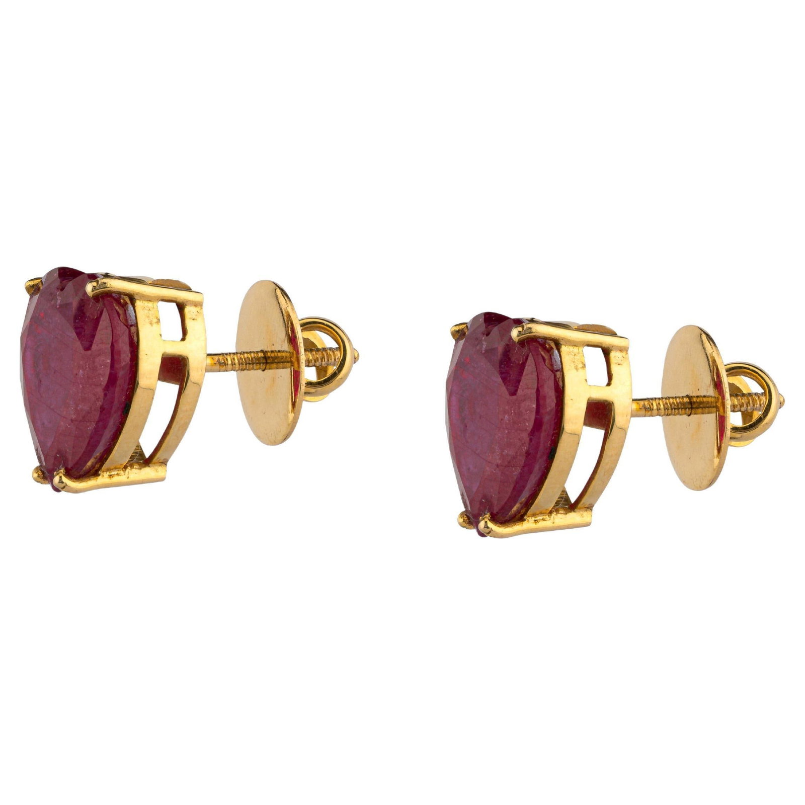 Natural Ruby Earring with 22.02 Carats Ruby in 18k Gold - 2