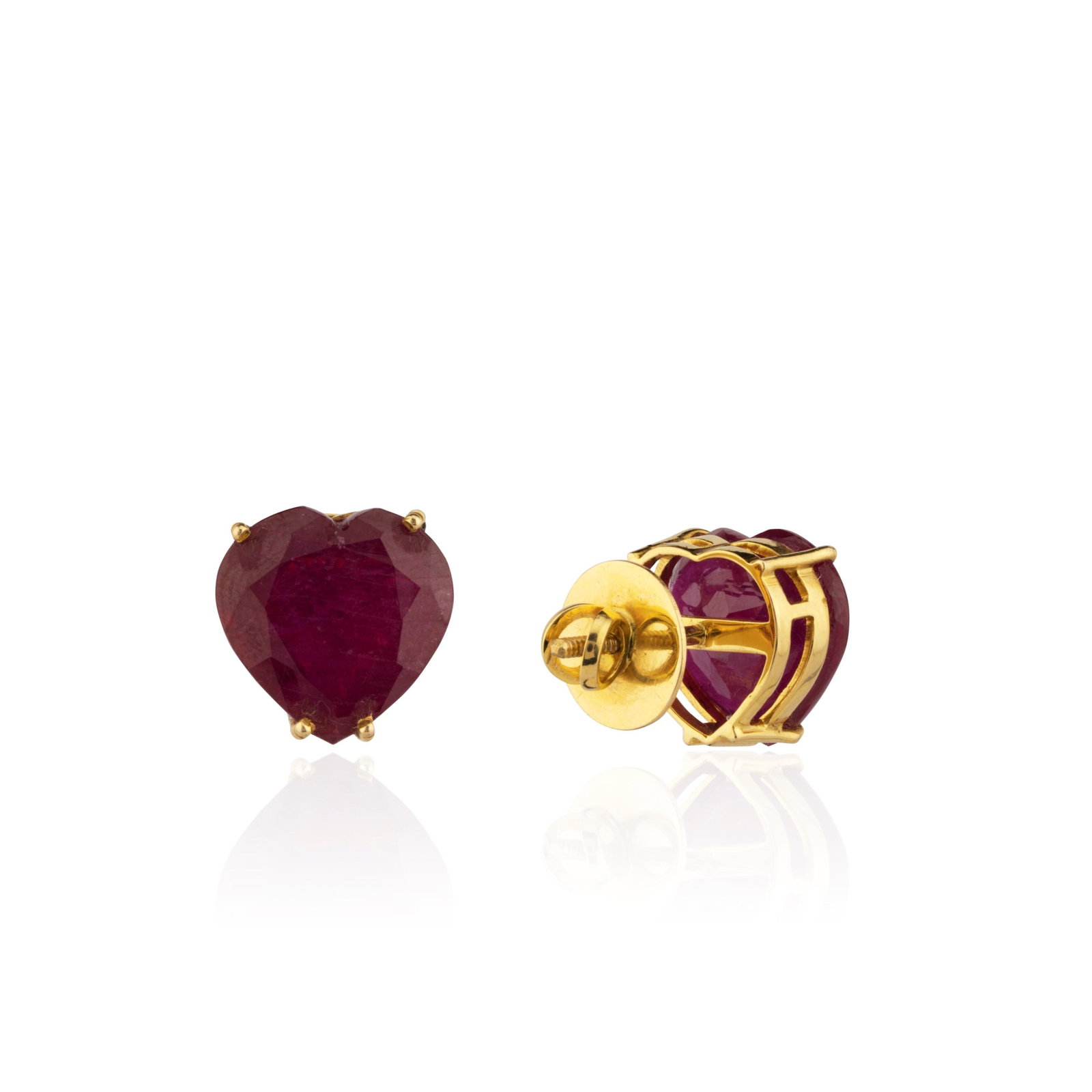 Natural Ruby Earring with 22.02 Carats Ruby in 18k Gold - 3