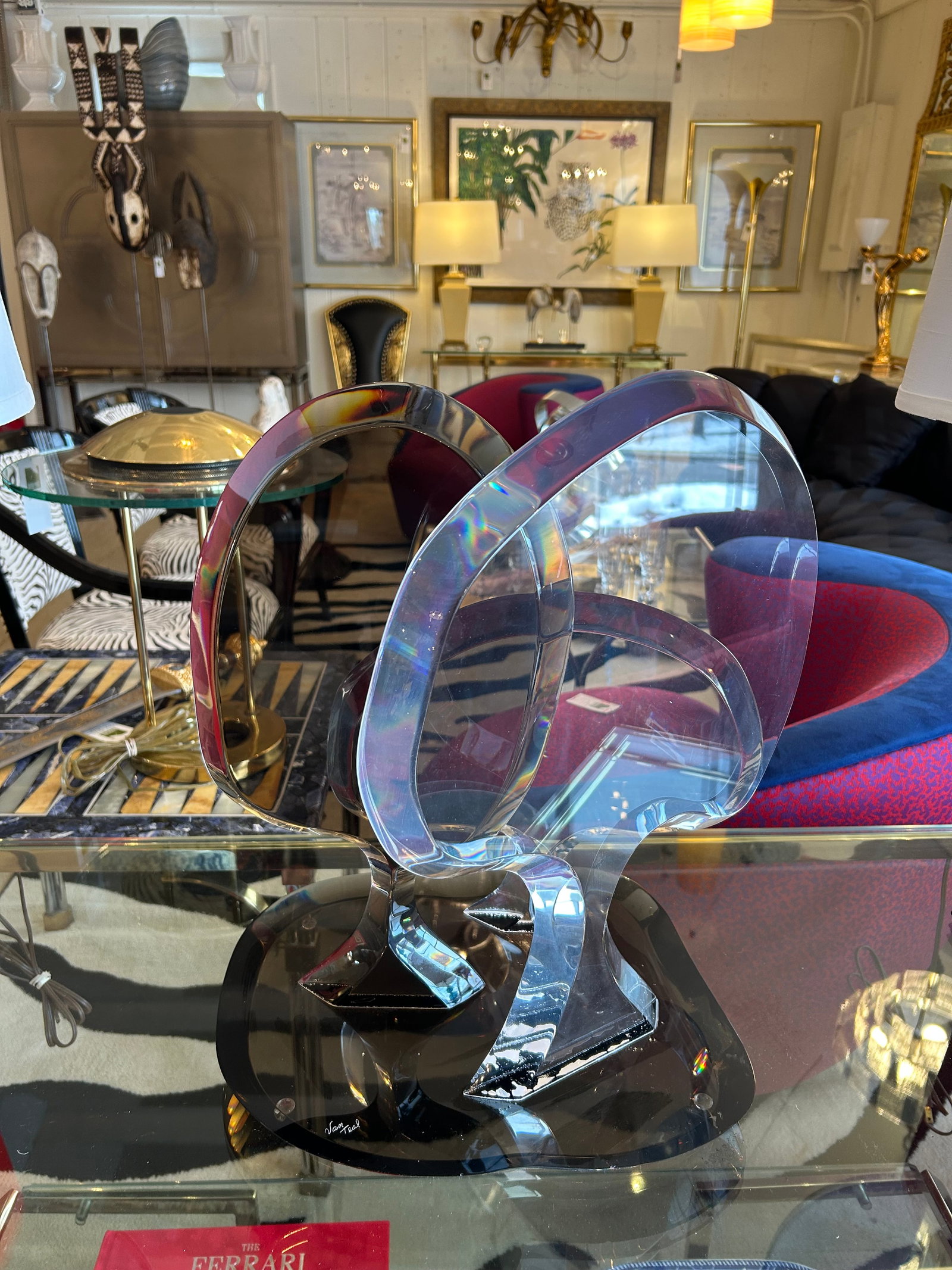 Lucite Abstract Sculpture Signed Van Teal - 6
