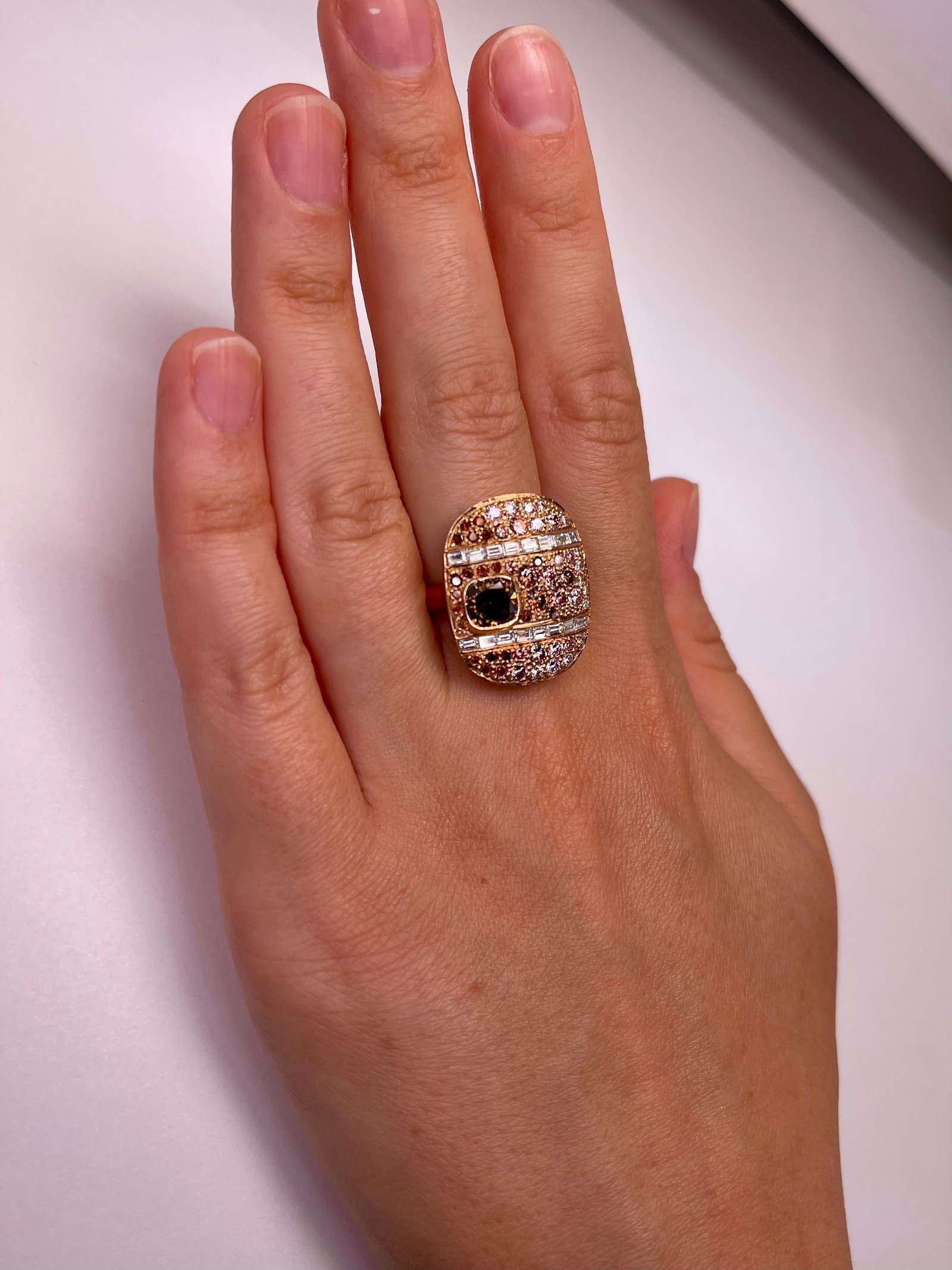 Wagner Cove Fancy Colored Diamonds Simon Ardem New York Fall Collection Ring, Size 6 - 4