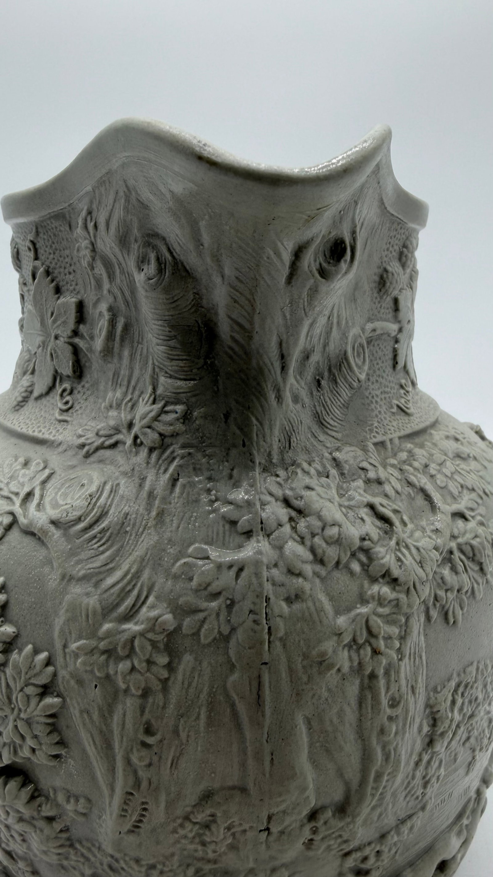 A Very Fine Antique English Victorian Grey Salt Glazed Stoneware Jug, by Mintons, Circa 1850's - 3