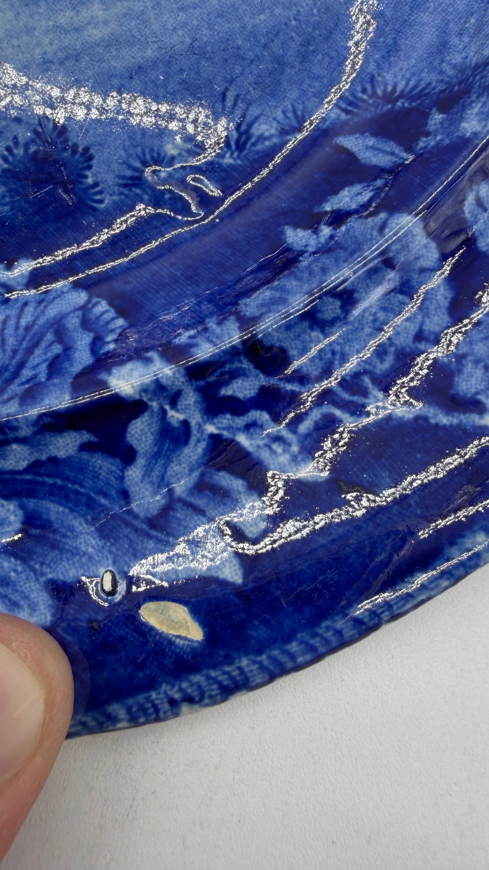 A Blue Dark Transfer Decorated Staffordshire Plate "Rue De La Port Romaine", by Enoch Woods, Circa 1 - 9
