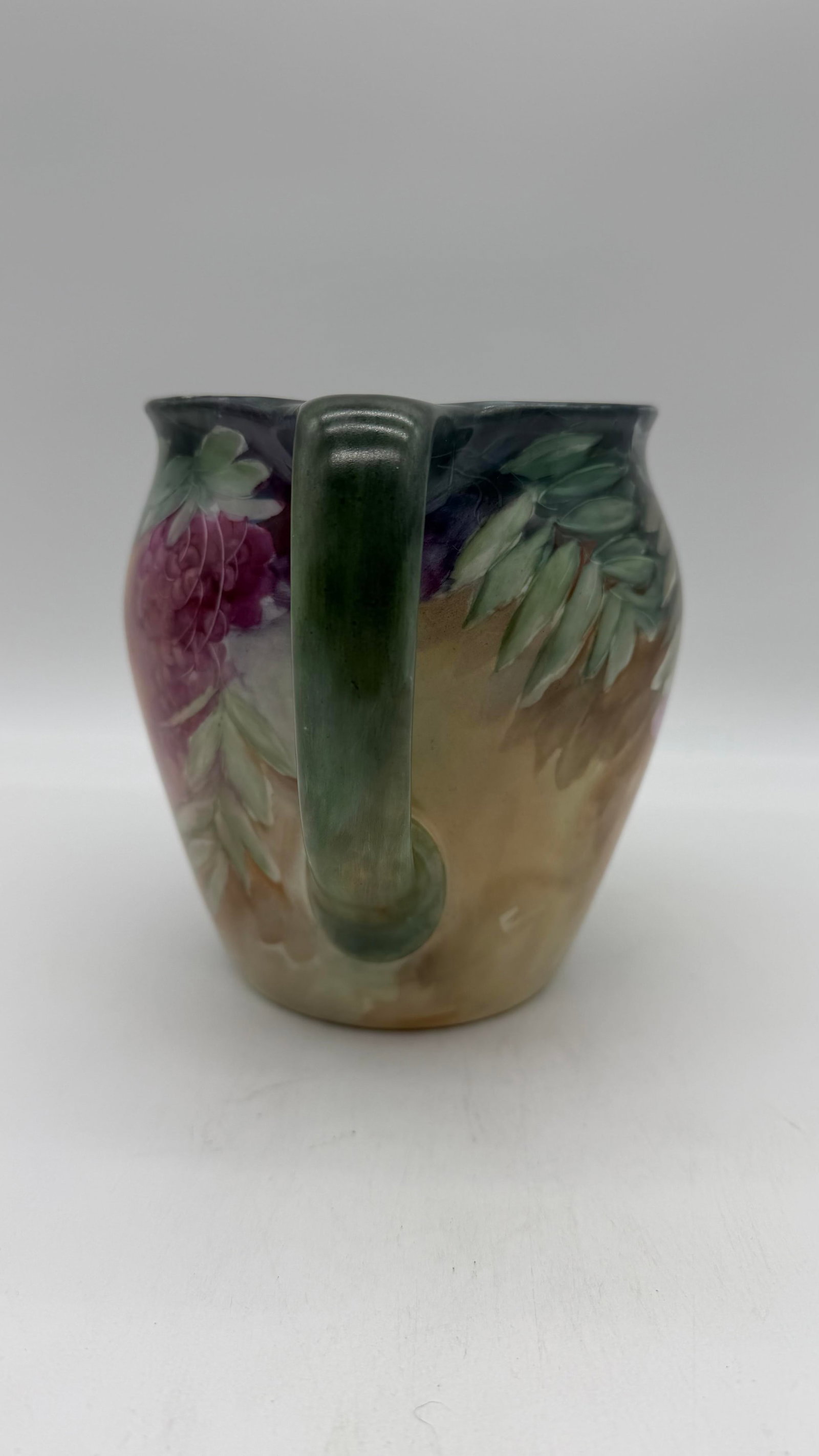 A Rare Hand Painted Jean Pouyat Limoges Porcelain Pitcher by F. M. Wood, Circa 1900 - 4