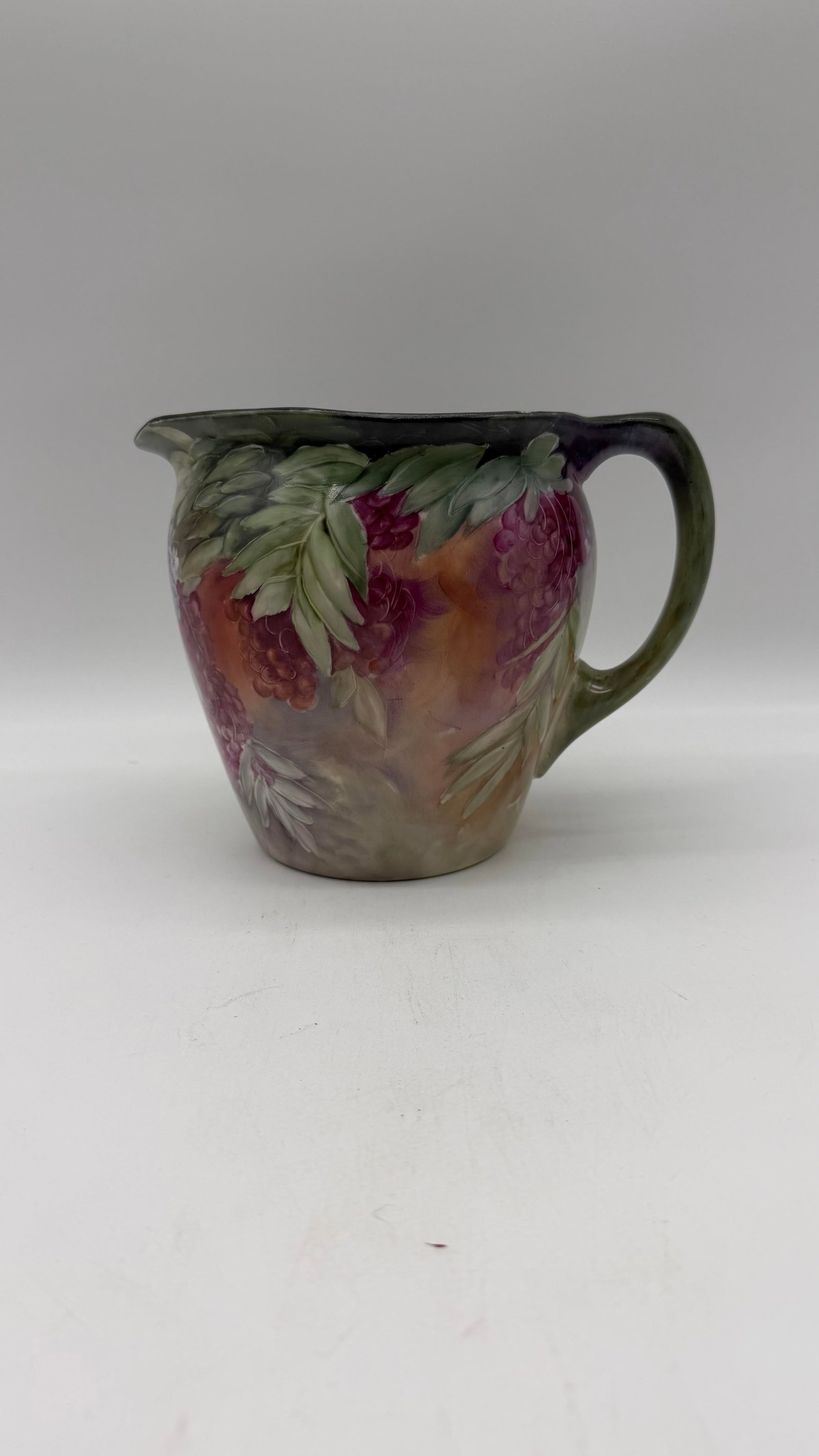 A Rare Hand Painted Jean Pouyat Limoges Porcelain Pitcher by F. M. Wood, Circa 1900 - 6