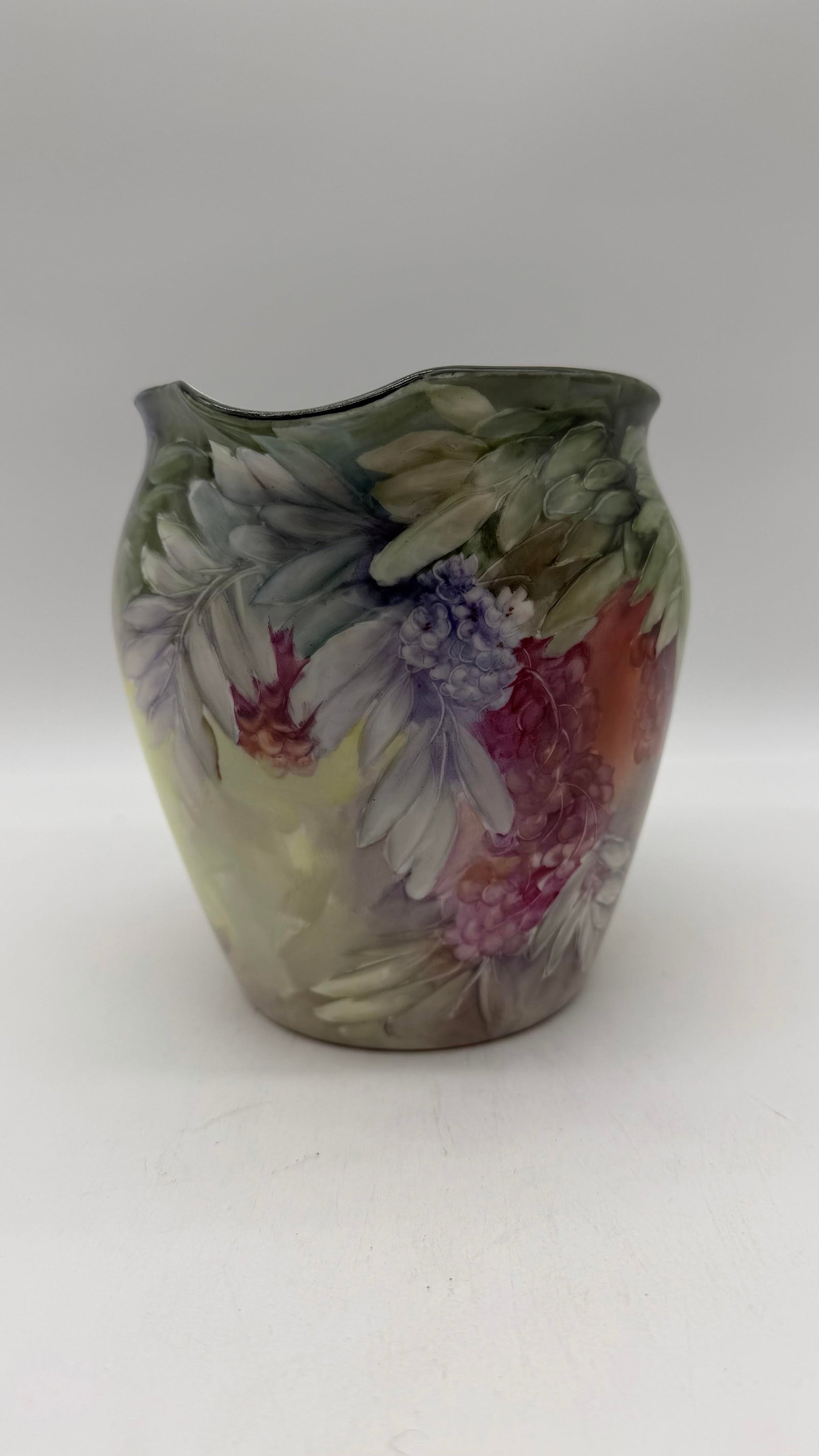 A Rare Hand Painted Jean Pouyat Limoges Porcelain Pitcher by F. M. Wood, Circa 1900 - 7