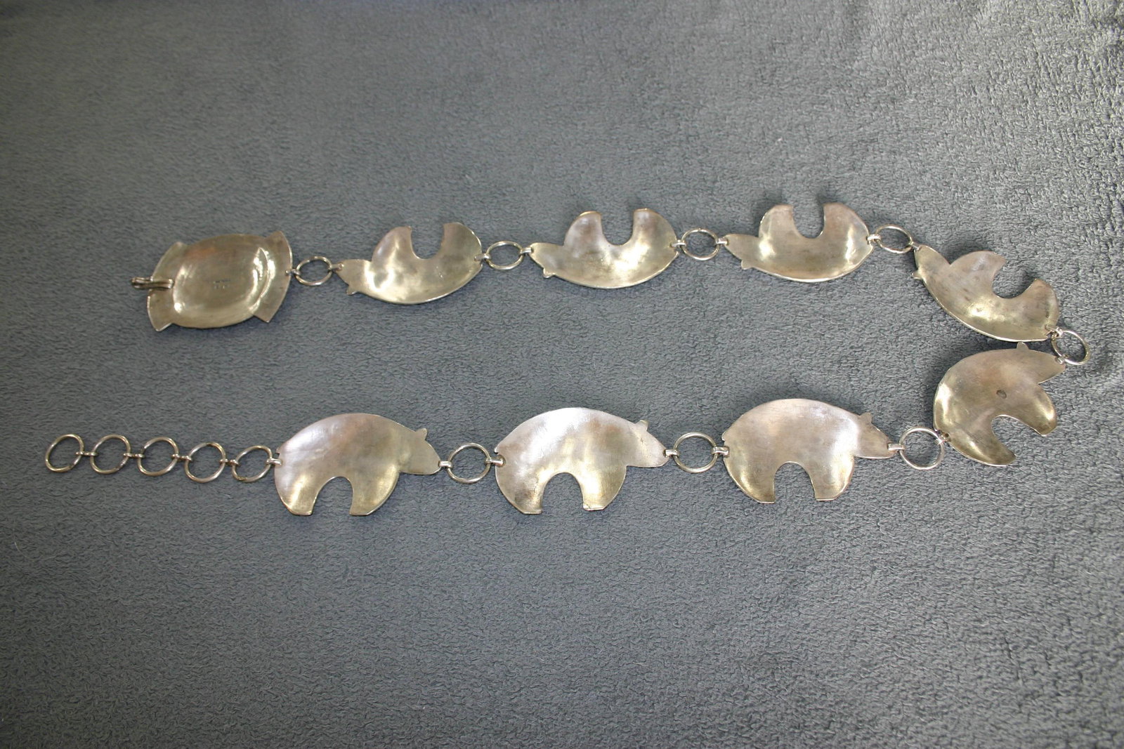 1990s Navajo Concha or Concho Belt - Bears - Herman Smith - 6