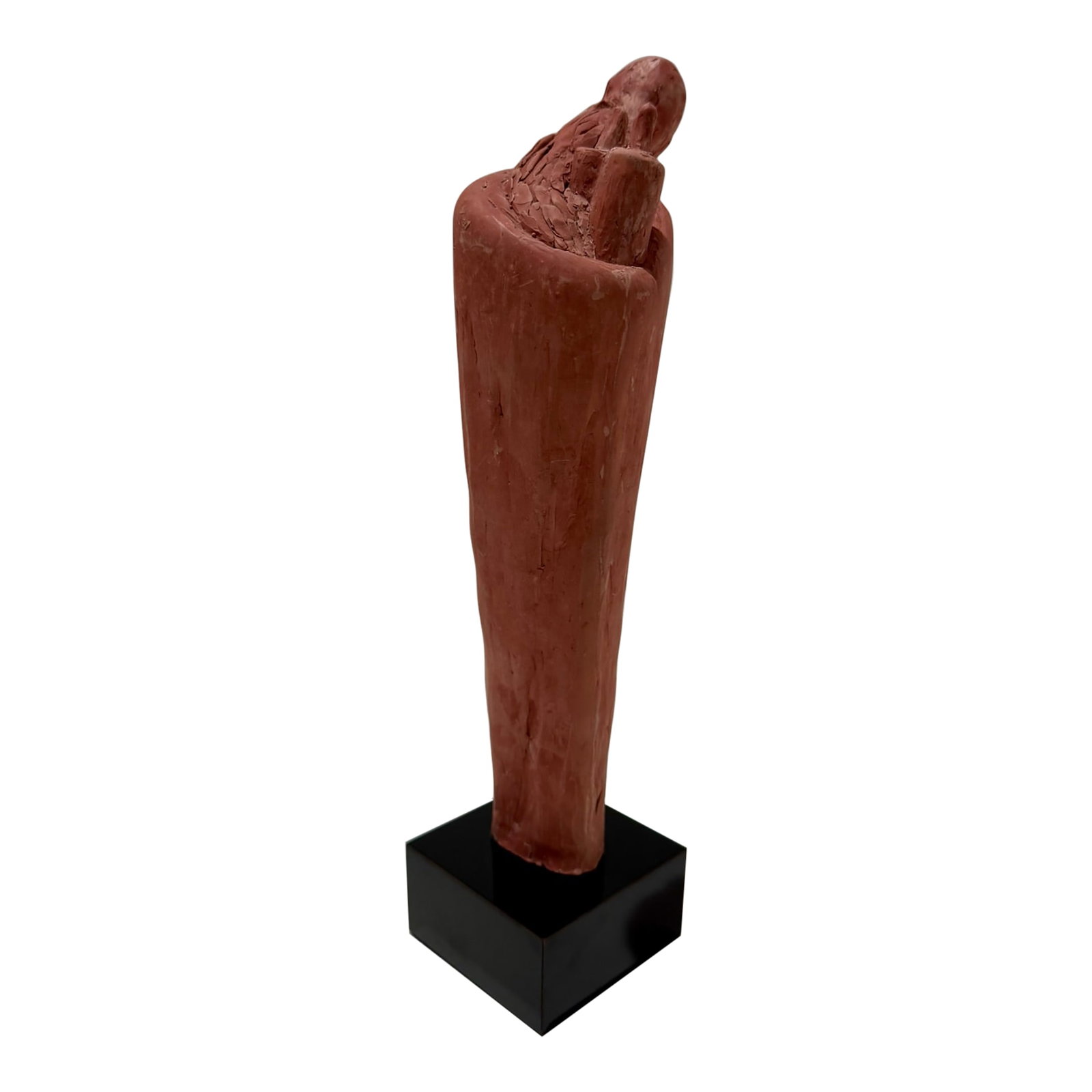 1960s Larry Mohr Signed Terra Cotta Sculpture Abstract Figurative Form on Base (1 of 9)