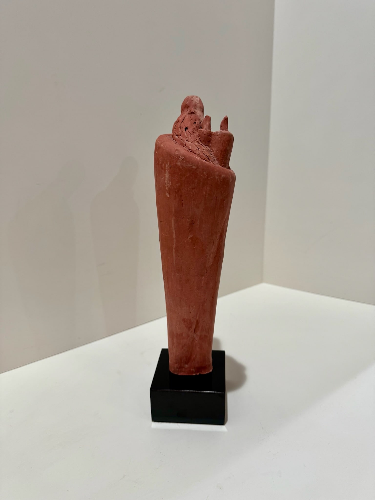 1960s Larry Mohr Signed Terra Cotta Sculpture Abstract Figurative Form on Base - 2