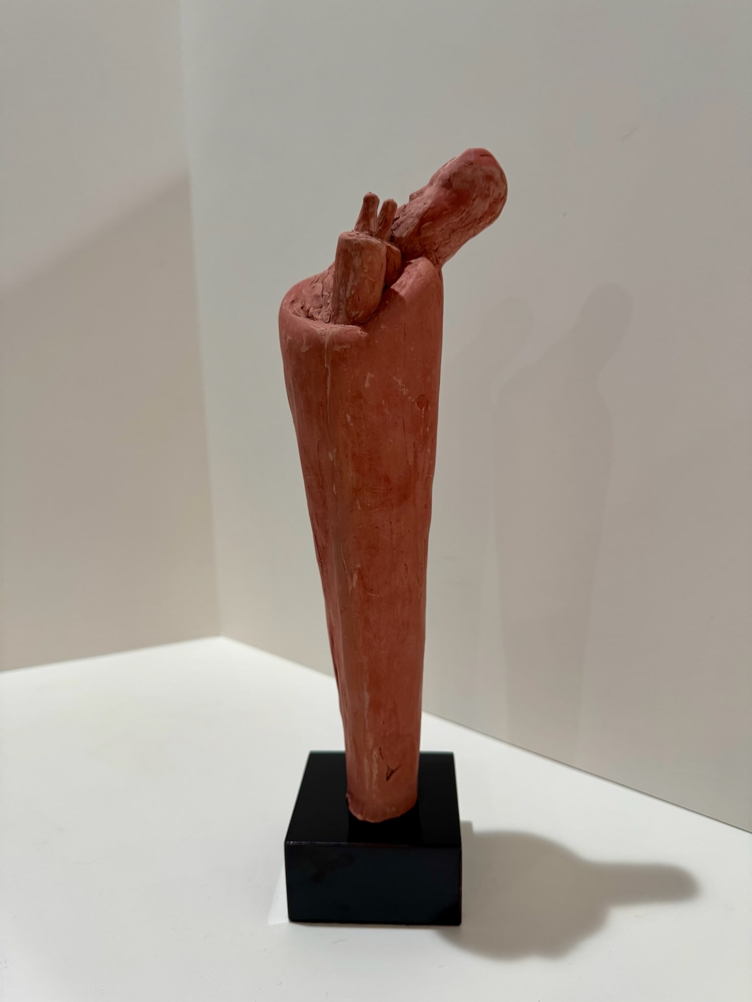 1960s Larry Mohr Signed Terra Cotta Sculpture Abstract Figurative Form on Base - 3