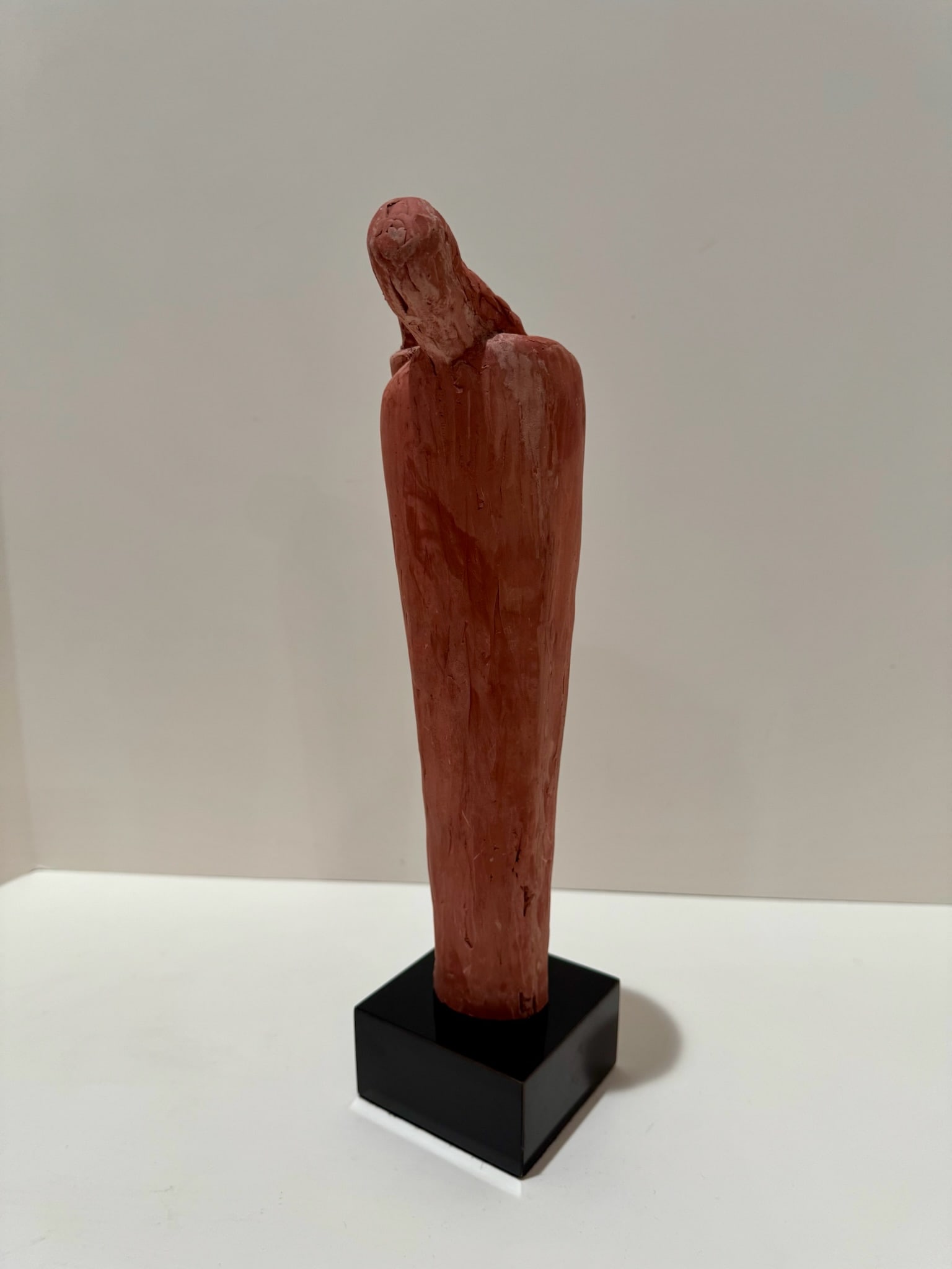 1960s Larry Mohr Signed Terra Cotta Sculpture Abstract Figurative Form on Base - 5