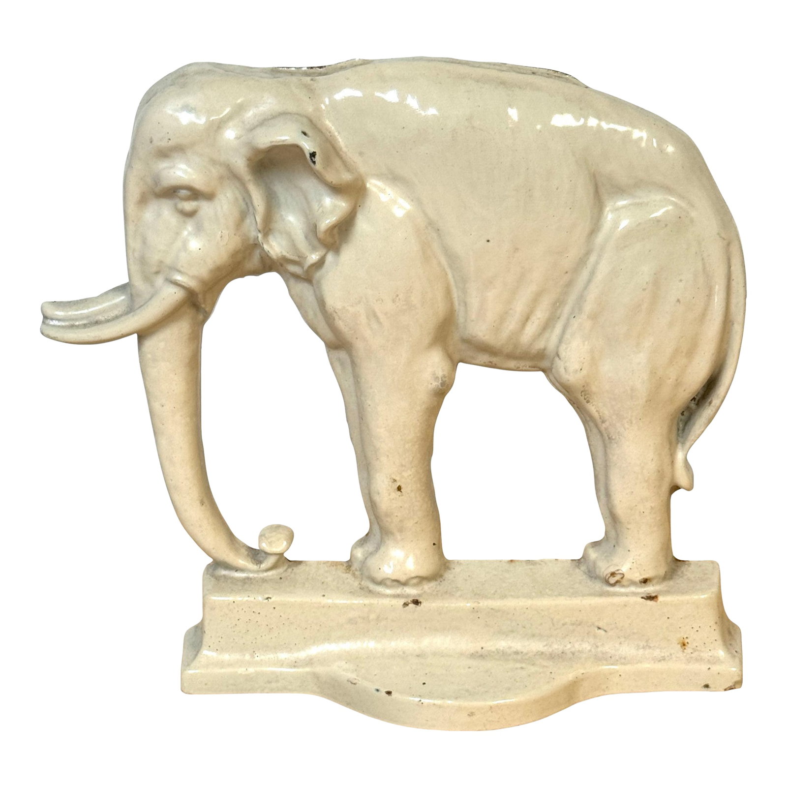 Rare 19th Century English Enamelled Cast Iron Doorstop of Jumbo the Elephant (1 of 18)