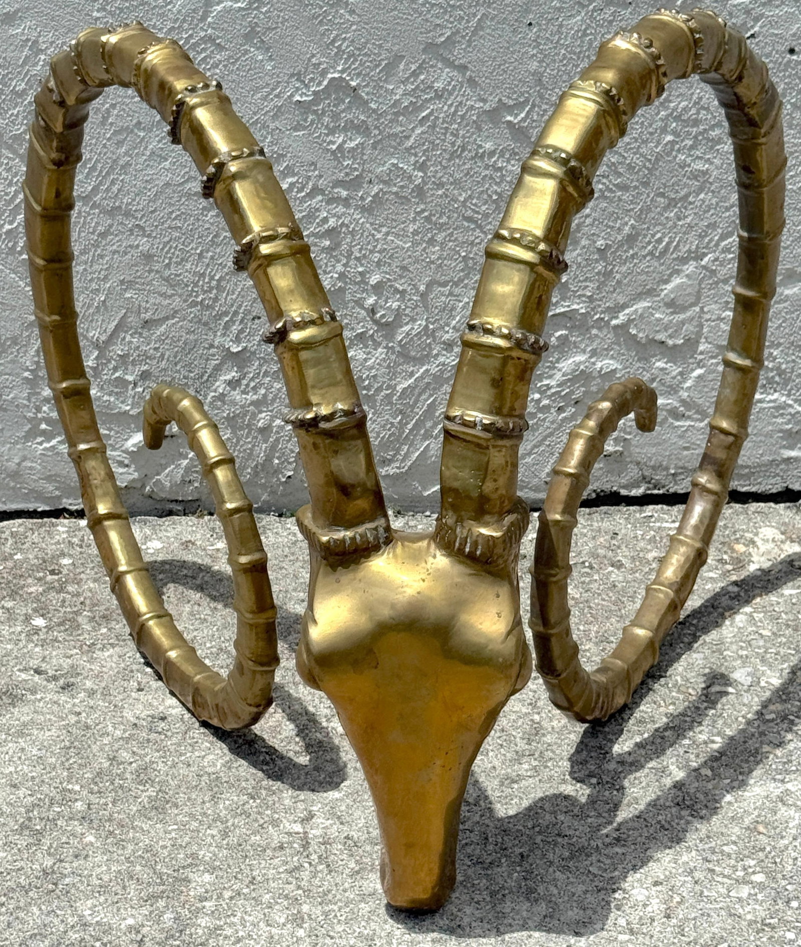 Pair French Modern Bronze Ibex Head Dining Table Bases, Attributed to Chervet - 10