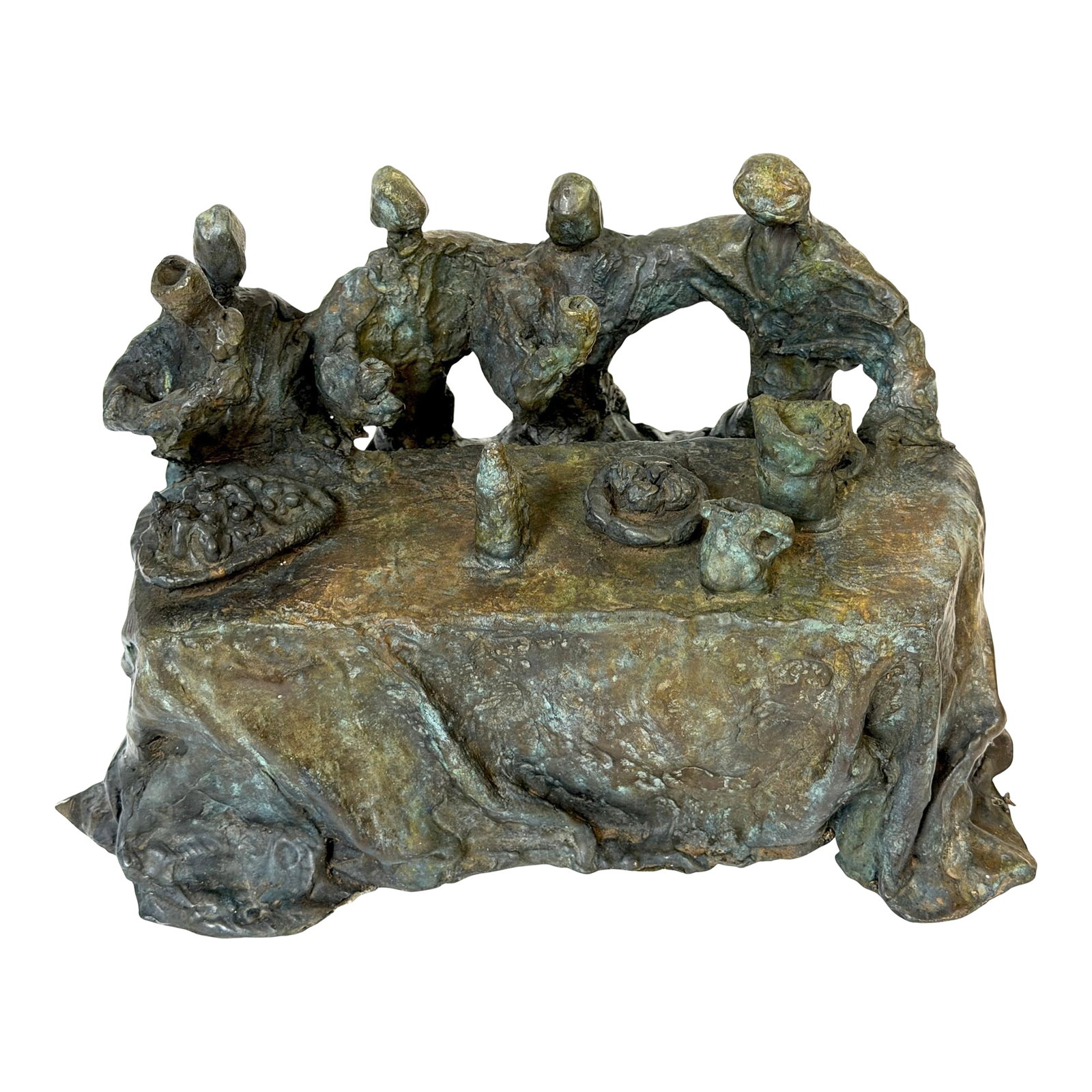 Daredjan Zourabichvili "Feast" Signed & Numbered Bronze Sculpture, Edition 2/8: Daredjan Zourabichvili, "Feast," Signed & Numbered Bronze Sculpture, Edition 2/8 A compelling editioned bronze sculpture by Daredjan Zourabichvili (Georgian/French, 1929–2015), titled Feast.