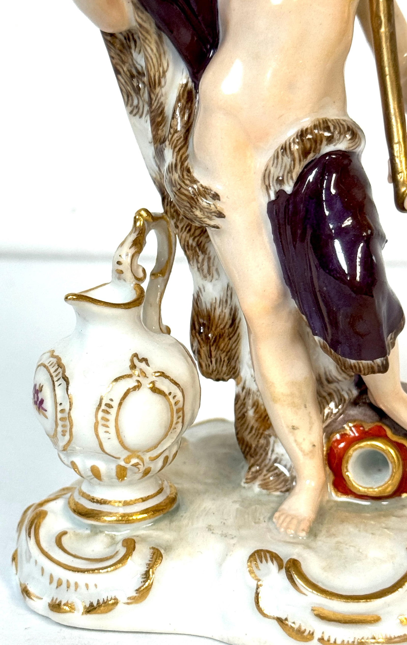 Meissen Porcelain Figure Bacchus with Grapes, Wine Jug, Late 19th/ Early 20th C - 14