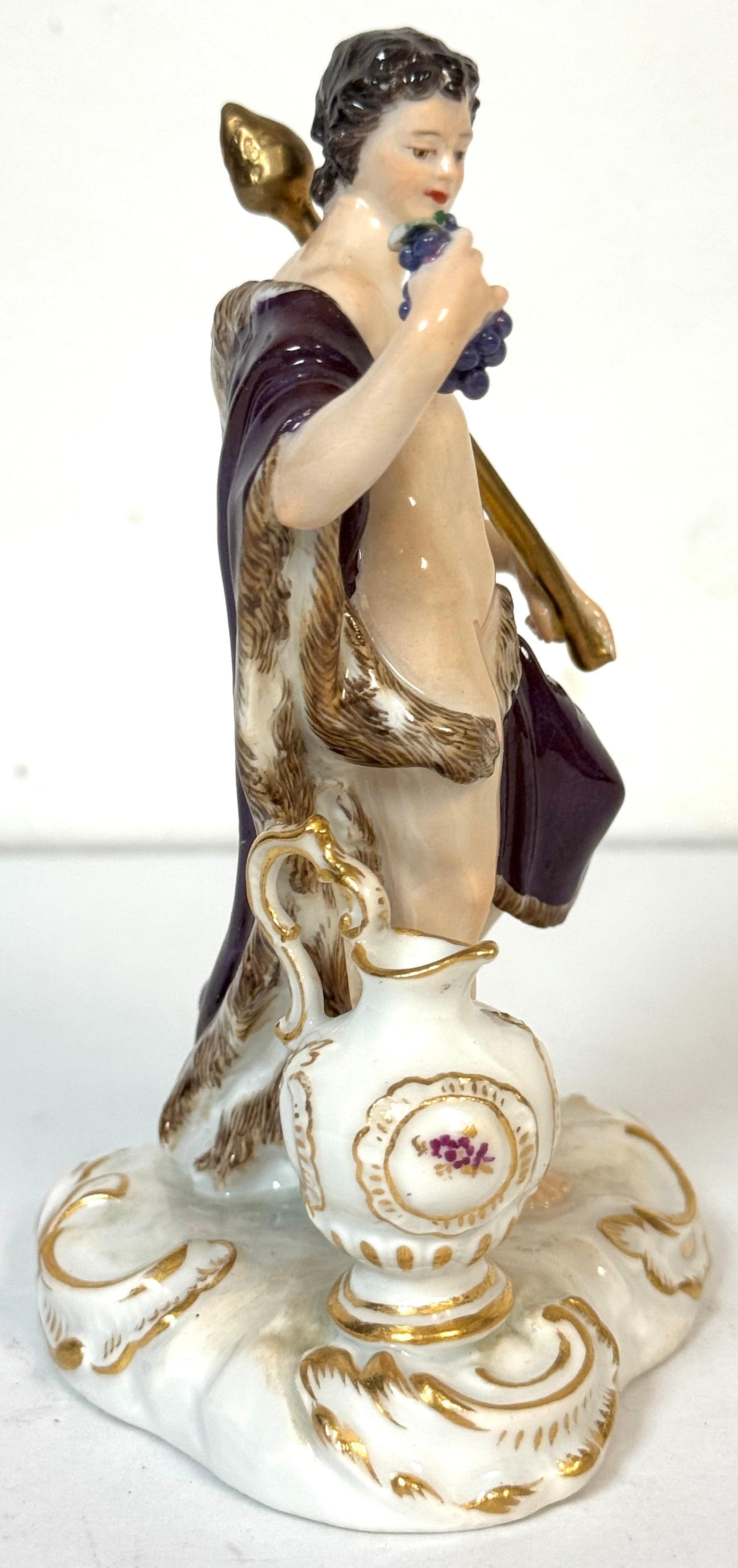 Meissen Porcelain Figure Bacchus with Grapes, Wine Jug, Late 19th/ Early 20th C - 16