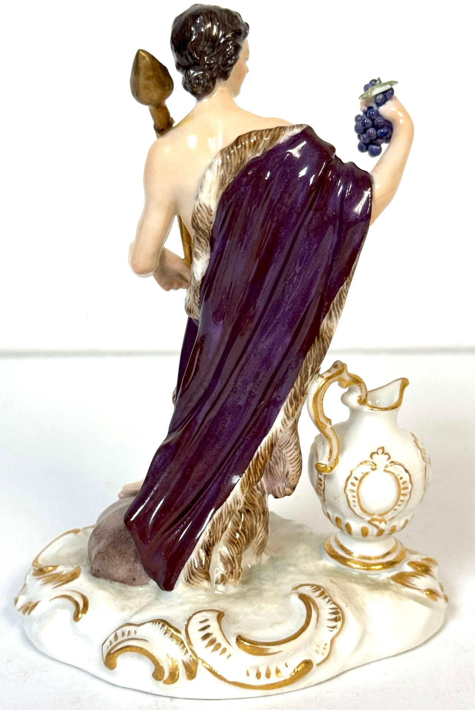 Meissen Porcelain Figure Bacchus with Grapes, Wine Jug, Late 19th/ Early 20th C - 18