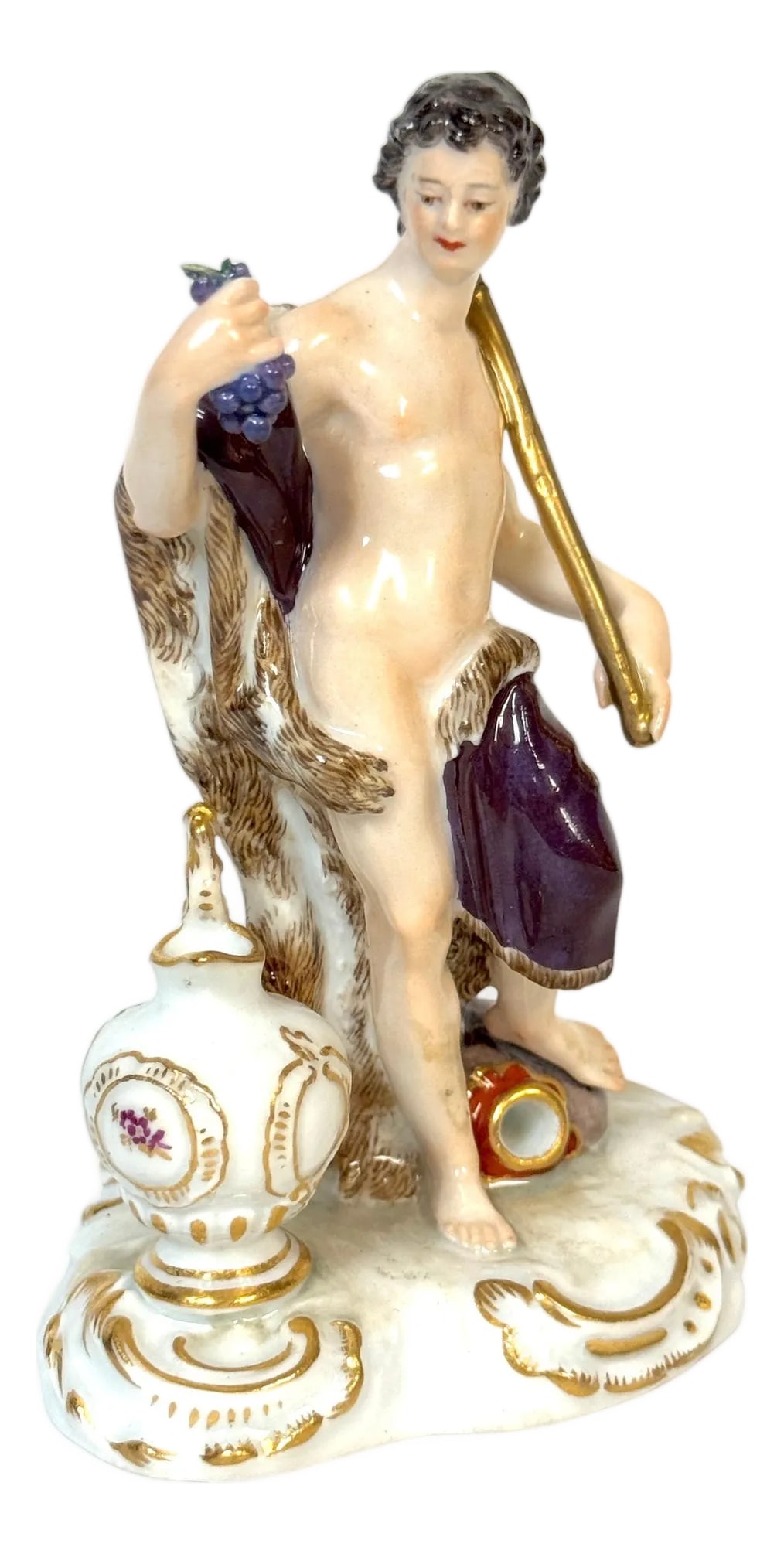 Meissen Porcelain Figure Bacchus with Grapes, Wine Jug, Late 19th/ Early 20th C (1 of 18)