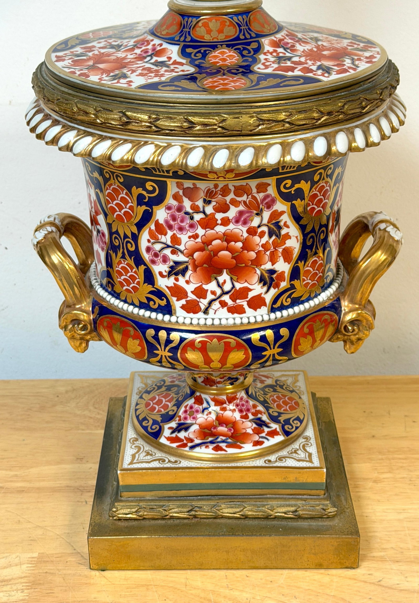 19th C Derby Porcelain, Regency Period, 'Old Imari' Vase now as a Lamp - 12