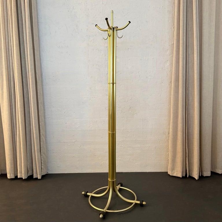 1930s Art Deco Tubular Anodized Aluminum Standing Coatrack by Warren McArthur - 6