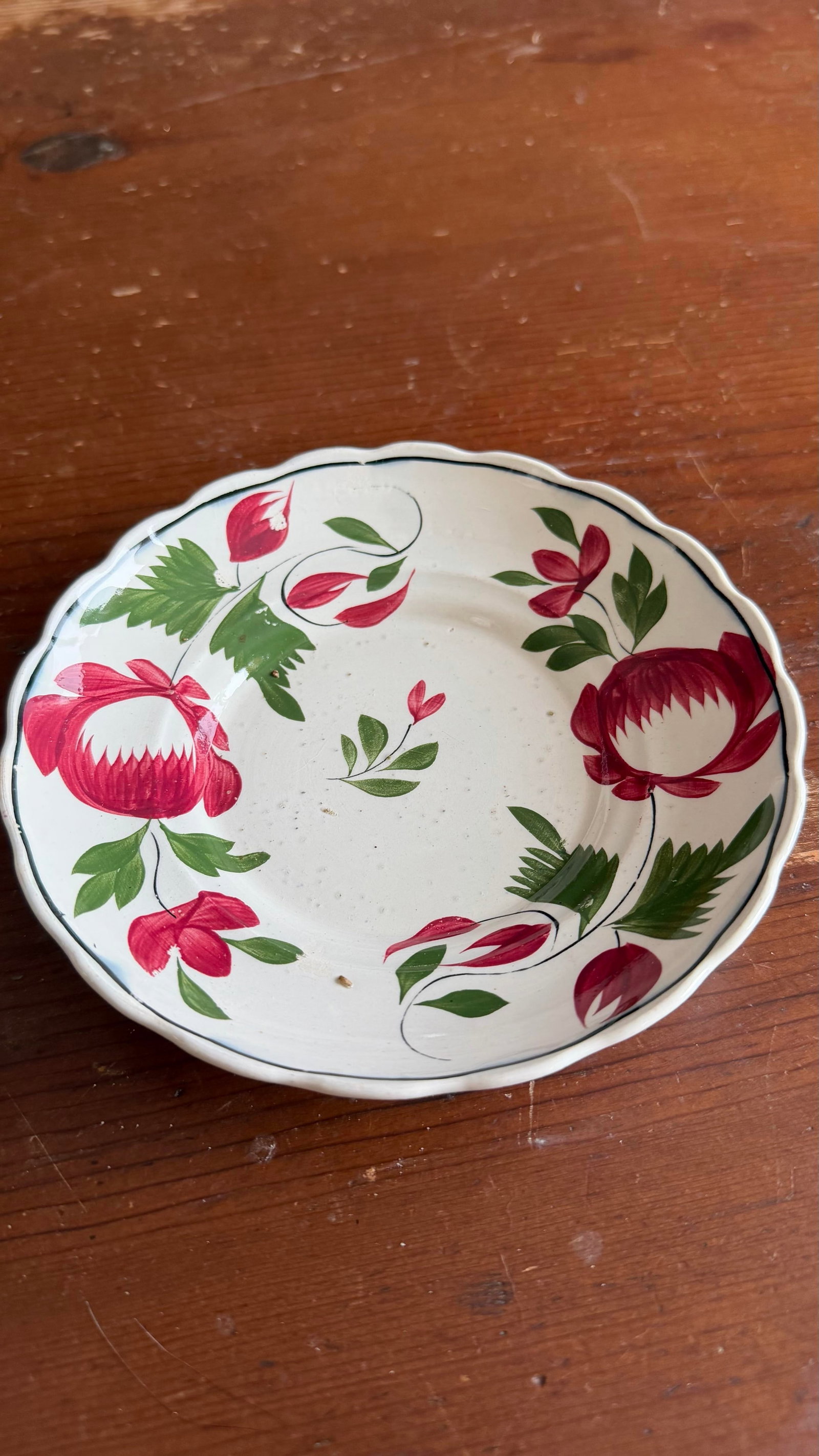 A Very Nice Pair of Antique Staffordshire Early Adam's Rose Cup & Saucer, Circa 1830 - 2