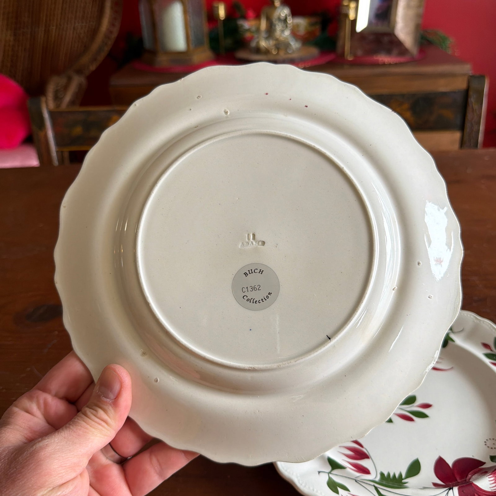 A Very Nice Set of 3 of Antique Staffordshire Early Adam's Rose Plates, Circa 1830 - 10