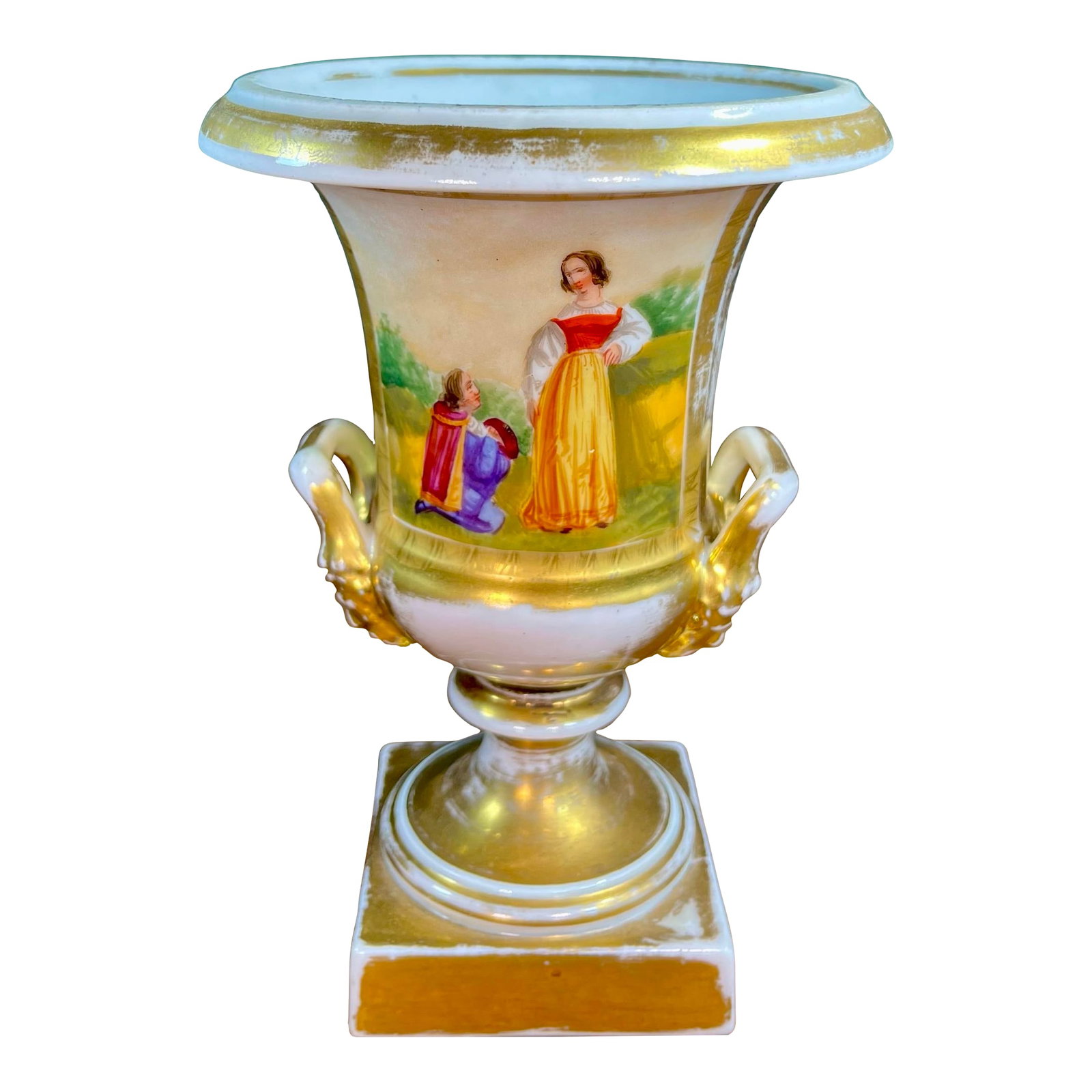 Antique Old Paris Porcelain Hand Painted Urn Vase (1 of 8)