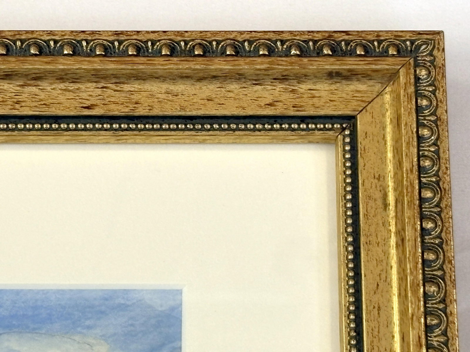 Original Signed and Framed Primitive Mixed Media Drawing Signed 'Belle' - 11