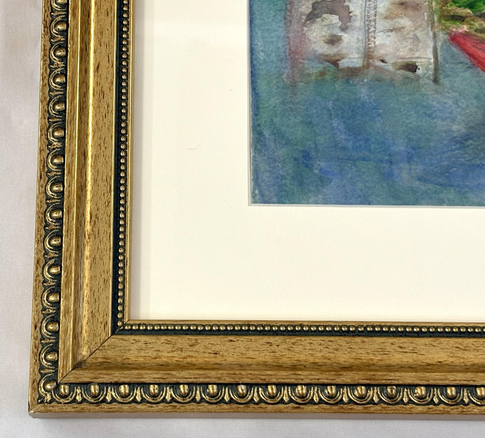 Original Signed and Framed Primitive Mixed Media Drawing Signed 'Belle' - 8