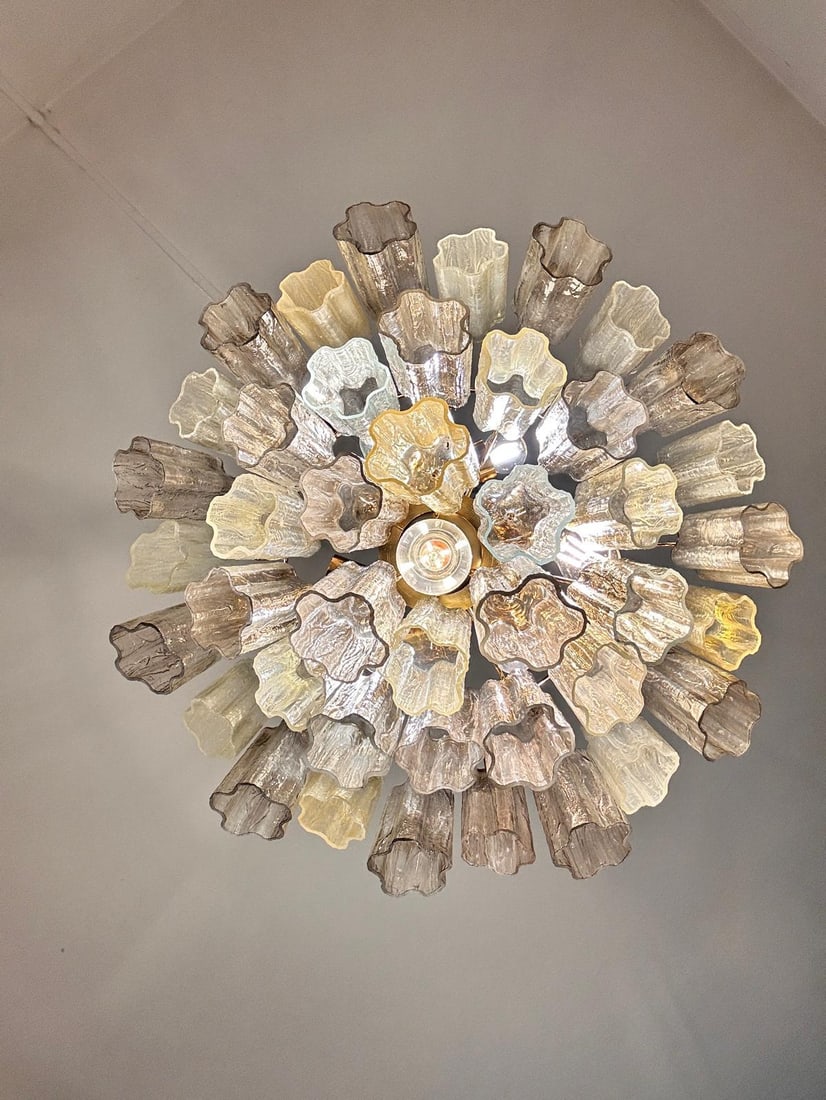 Contemporary Murano Glass Sputnik Chandelier Multicolor, Mazzega Style - 7