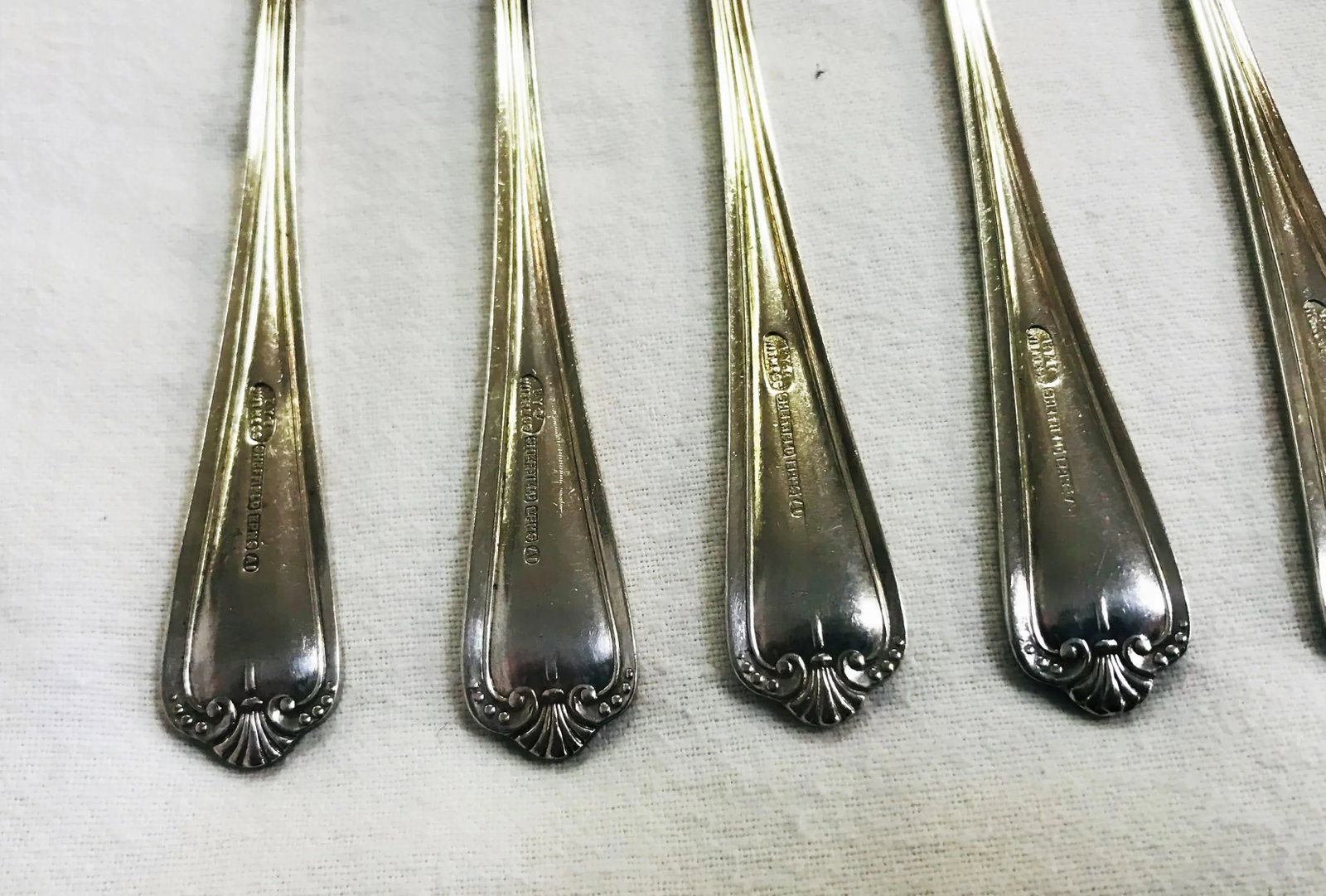 Needham, Veall & Tyzack Sheffield Fish Cutlery C1900- Set of 12 - 4