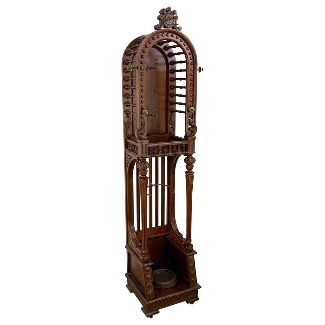 19th Century High Victorian Stick and Ball Variation Hall Rack - 13