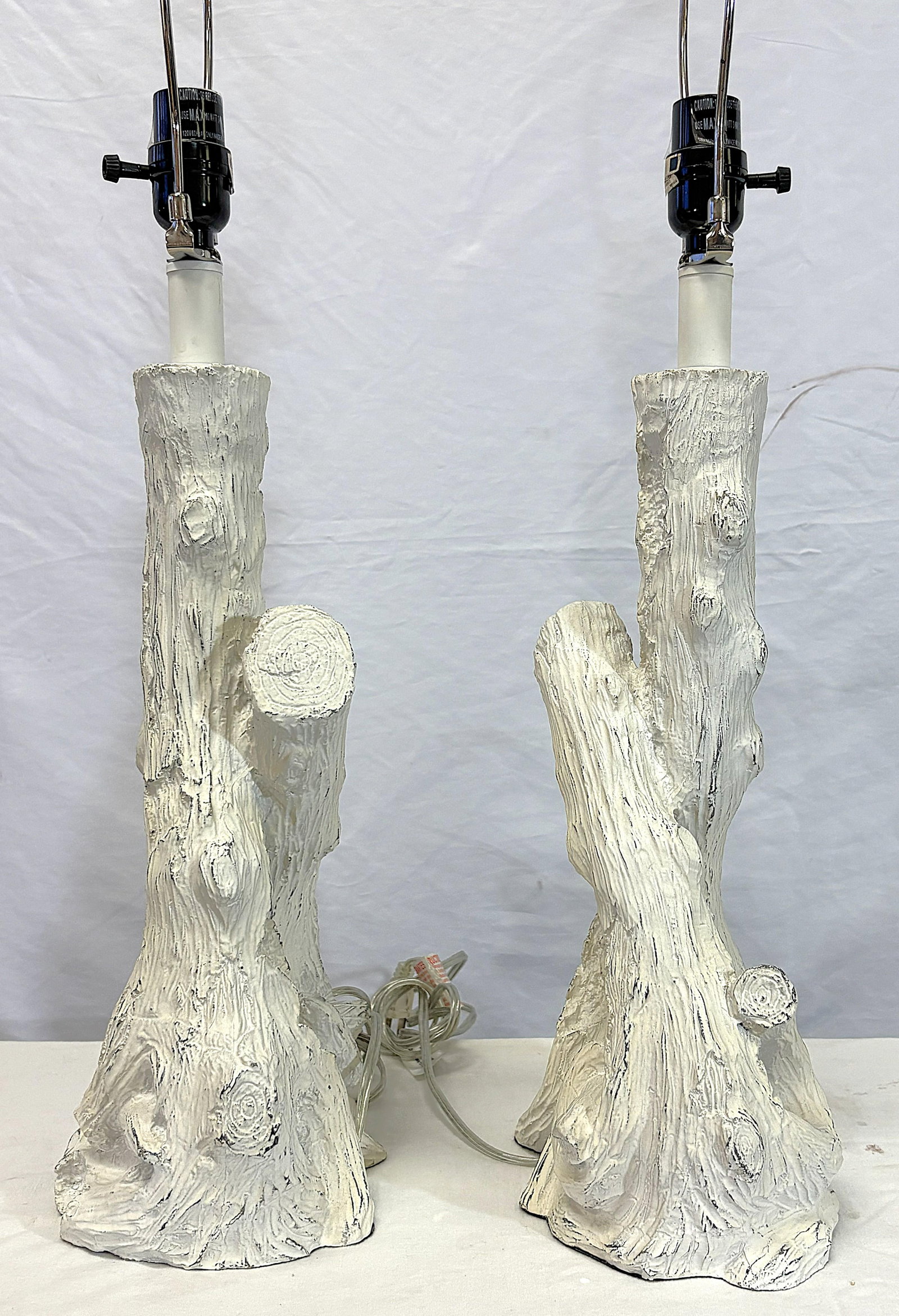 Italian Style Faux Bois Table Lamps- A Pair - 12