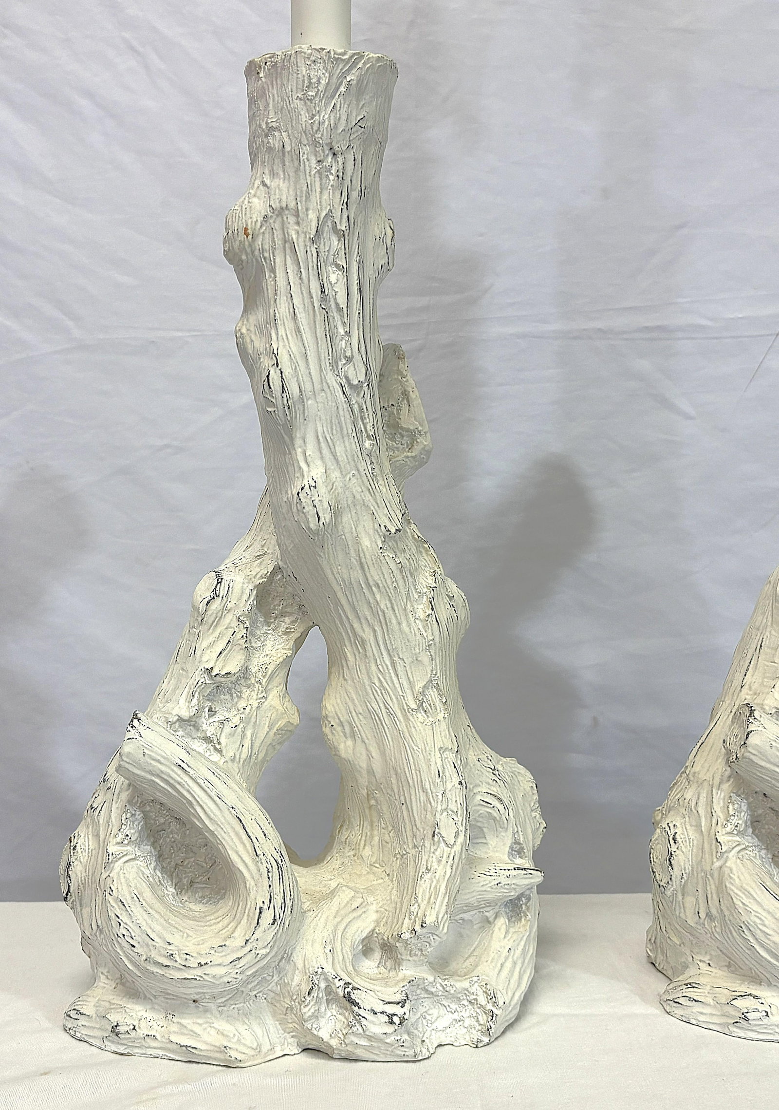 Italian Style Faux Bois Table Lamps- A Pair - 3