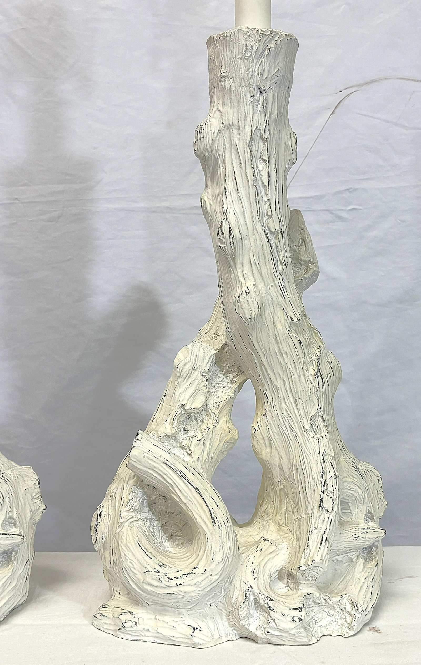 Italian Style Faux Bois Table Lamps- A Pair - 5