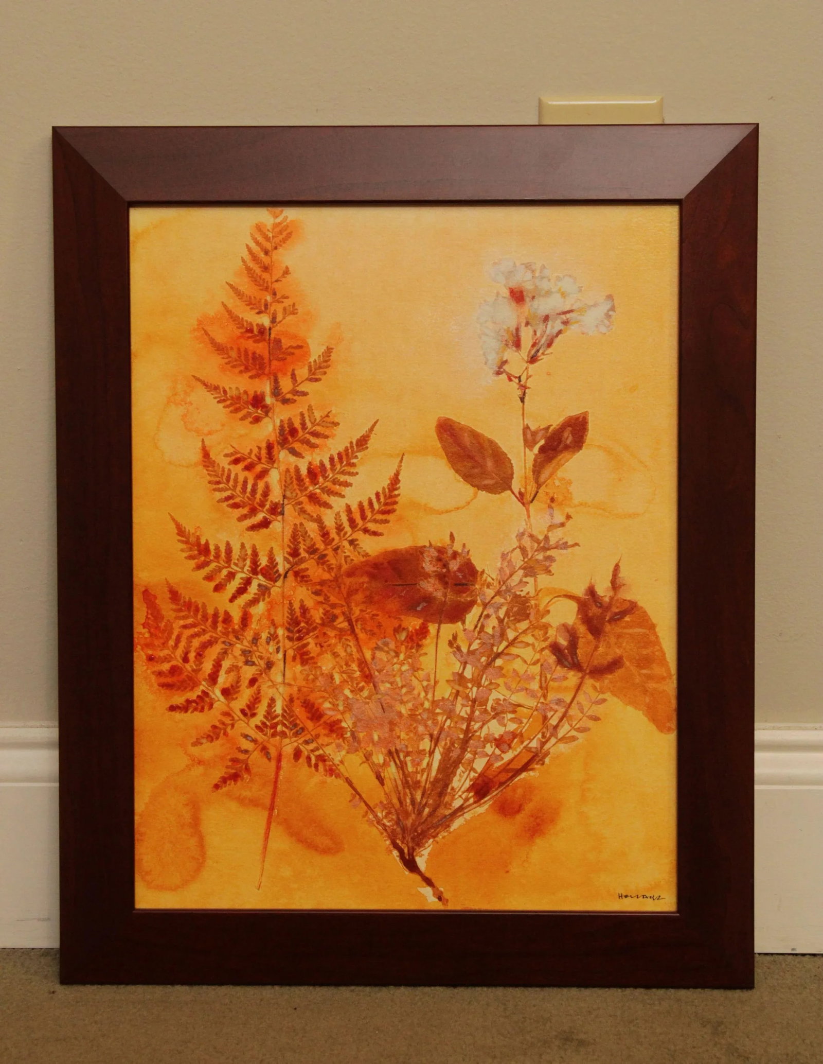 Botanical Ink-Wash Paintings - A Pair - 4