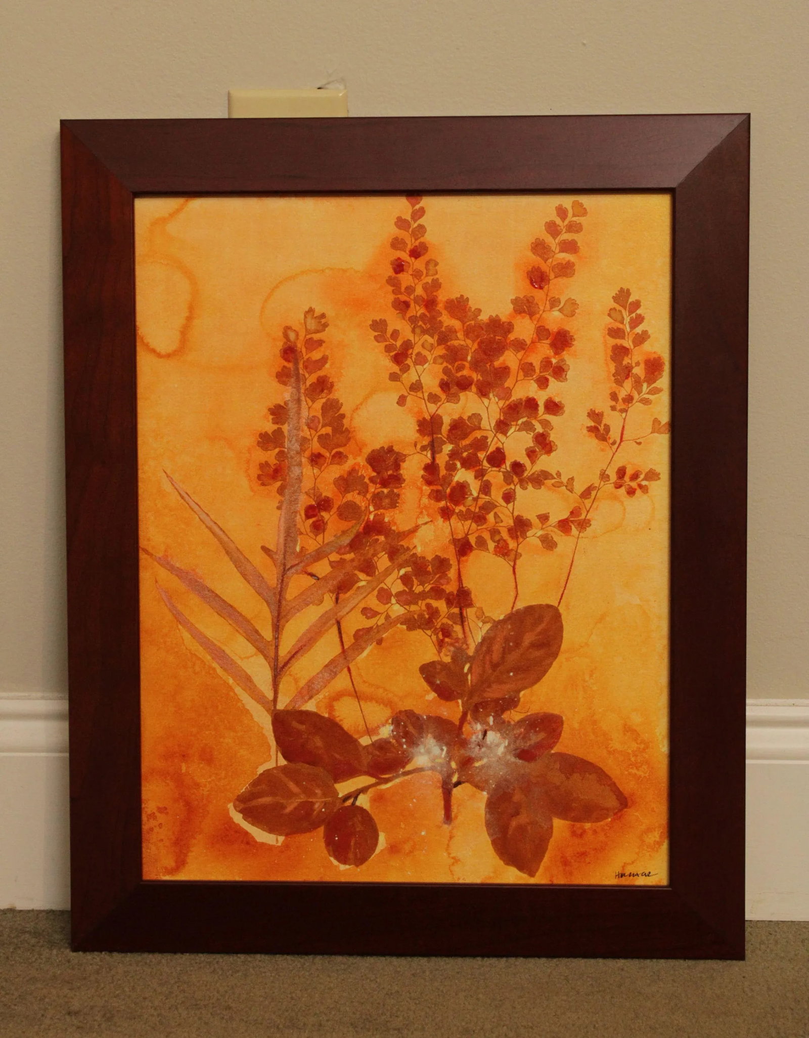 Botanical Ink-Wash Paintings - A Pair - 5