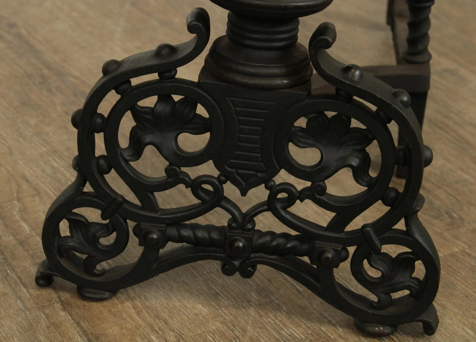 Bradley & Hubbard Antique Cast Iron Andirons # 9518 - A Pair - 11
