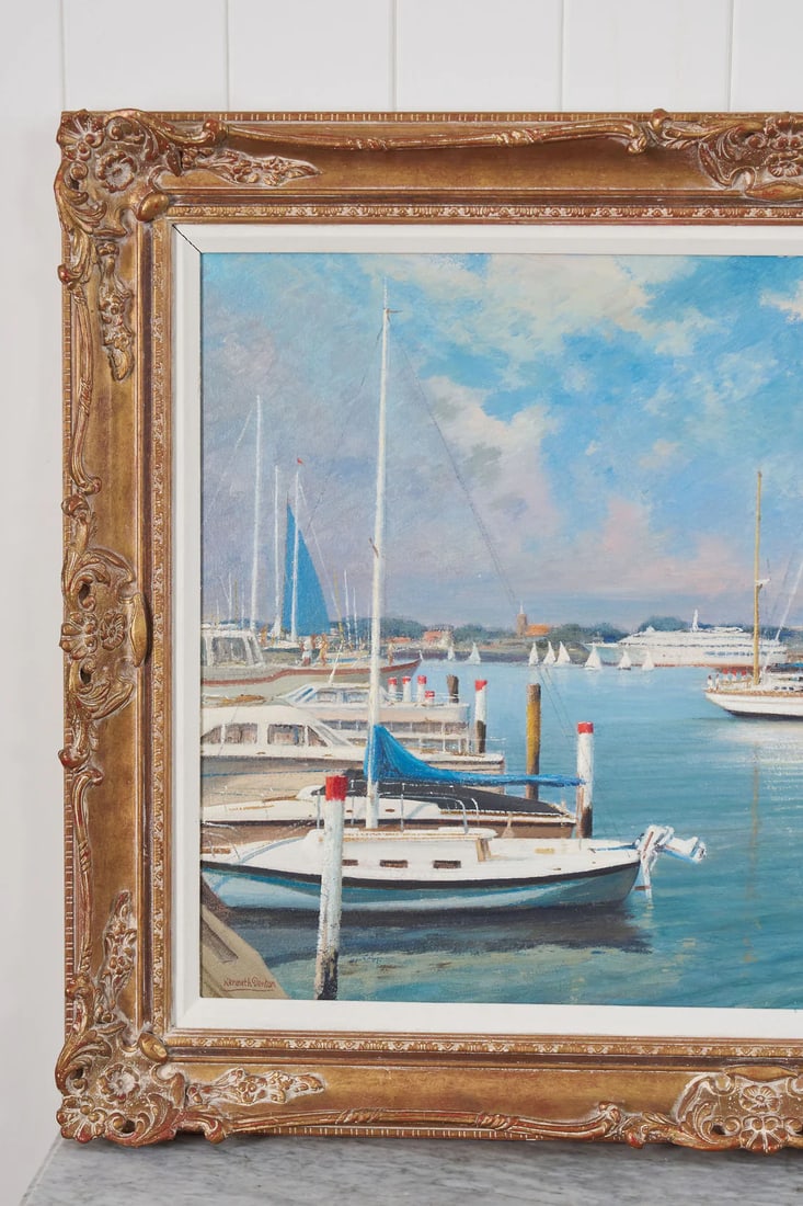 Mid 20th Century Signed Oil on Board by Kenneth Raymond Denton (British; 1932–2024) | 'The - 4