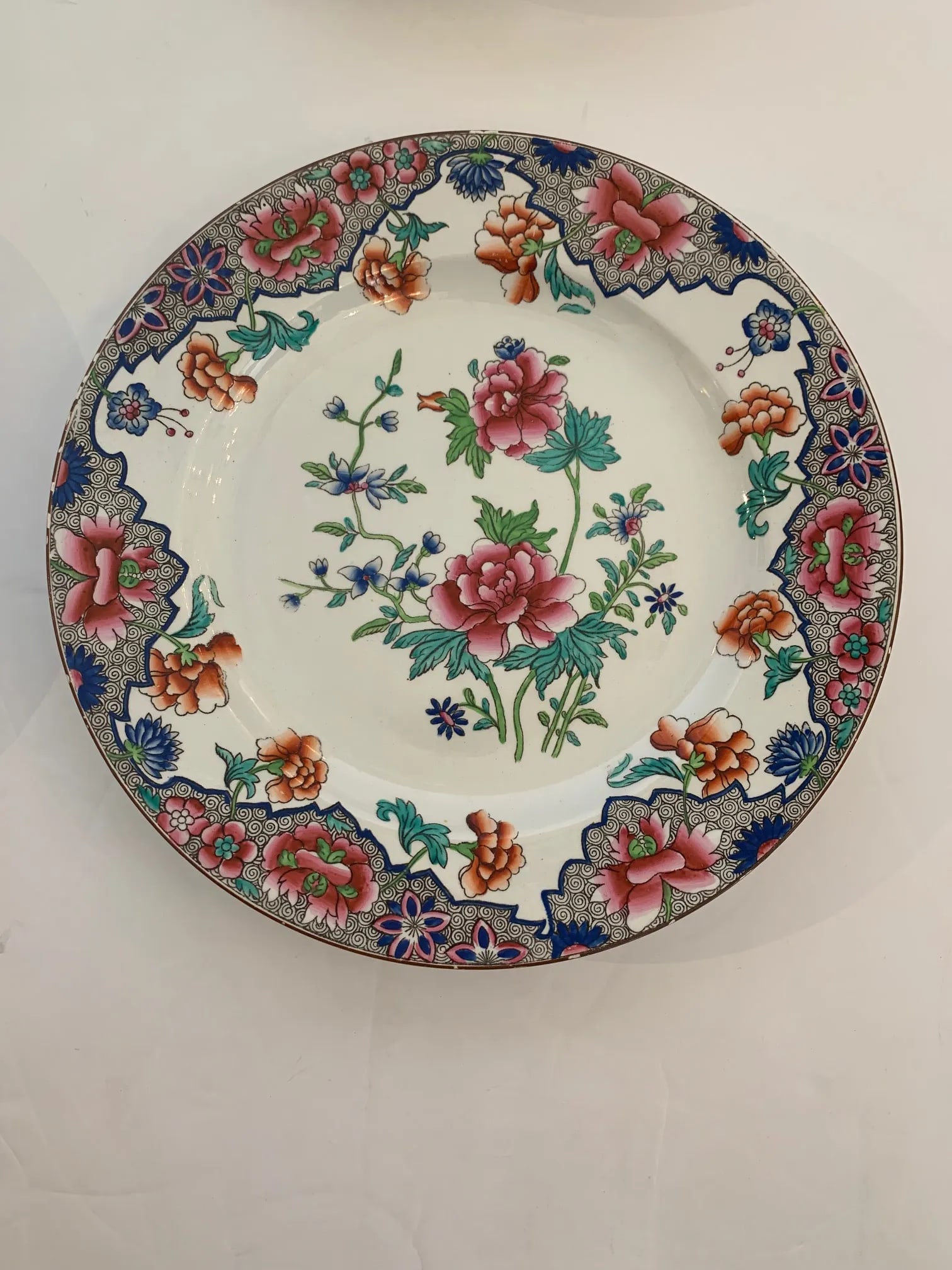 Antique English Spode Round Plates -Set of 14 - 2