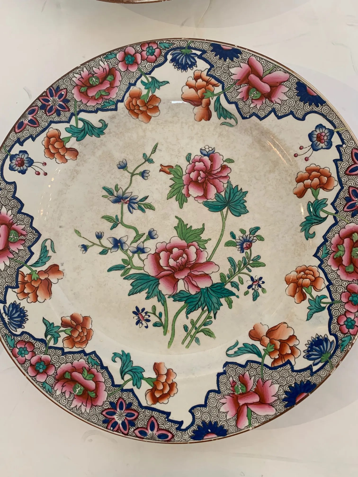 Antique English Spode Round Plates -Set of 14 - 7