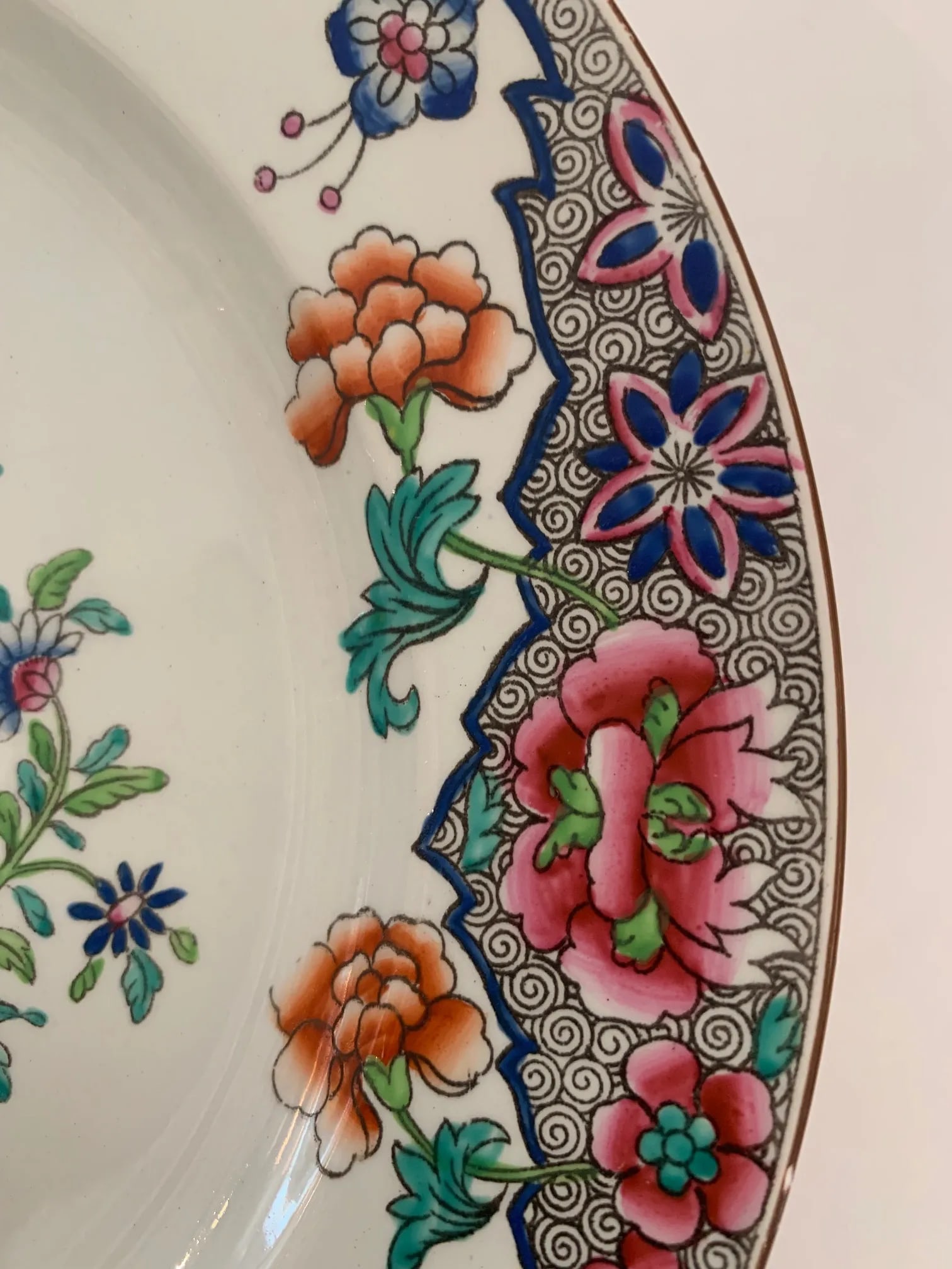 Antique English Spode Round Plates -Set of 14 - 9