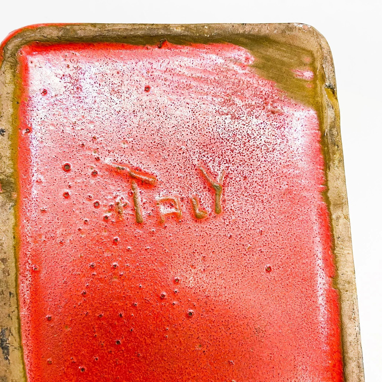 1960s Bitossi Aldo Londi Italian Red Ceramic Box Italy - 12