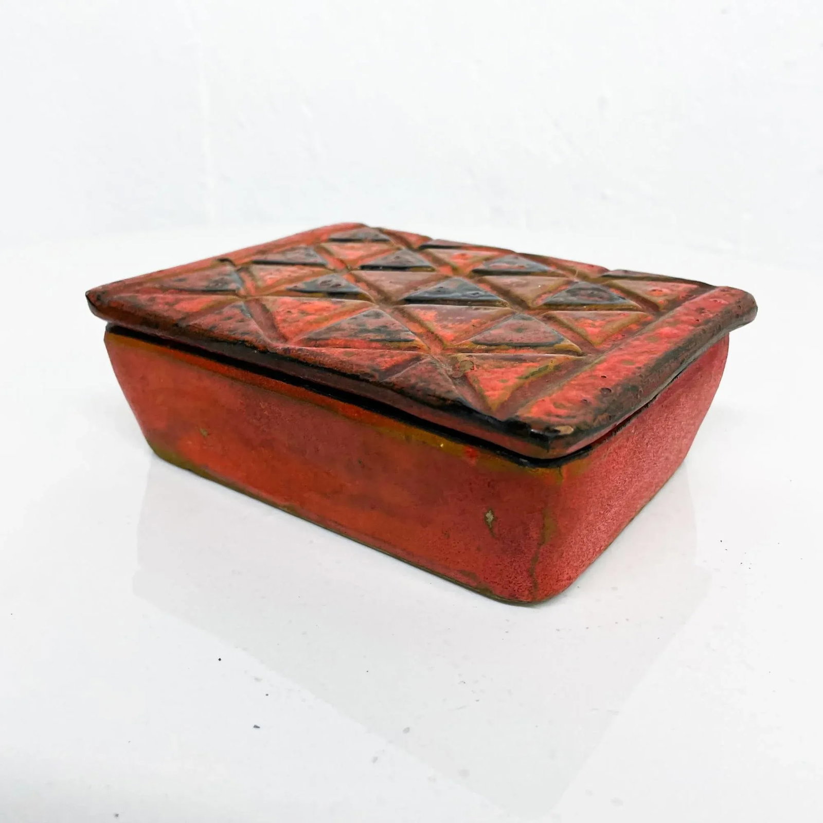 1960s Bitossi Aldo Londi Italian Red Ceramic Box Italy - 13