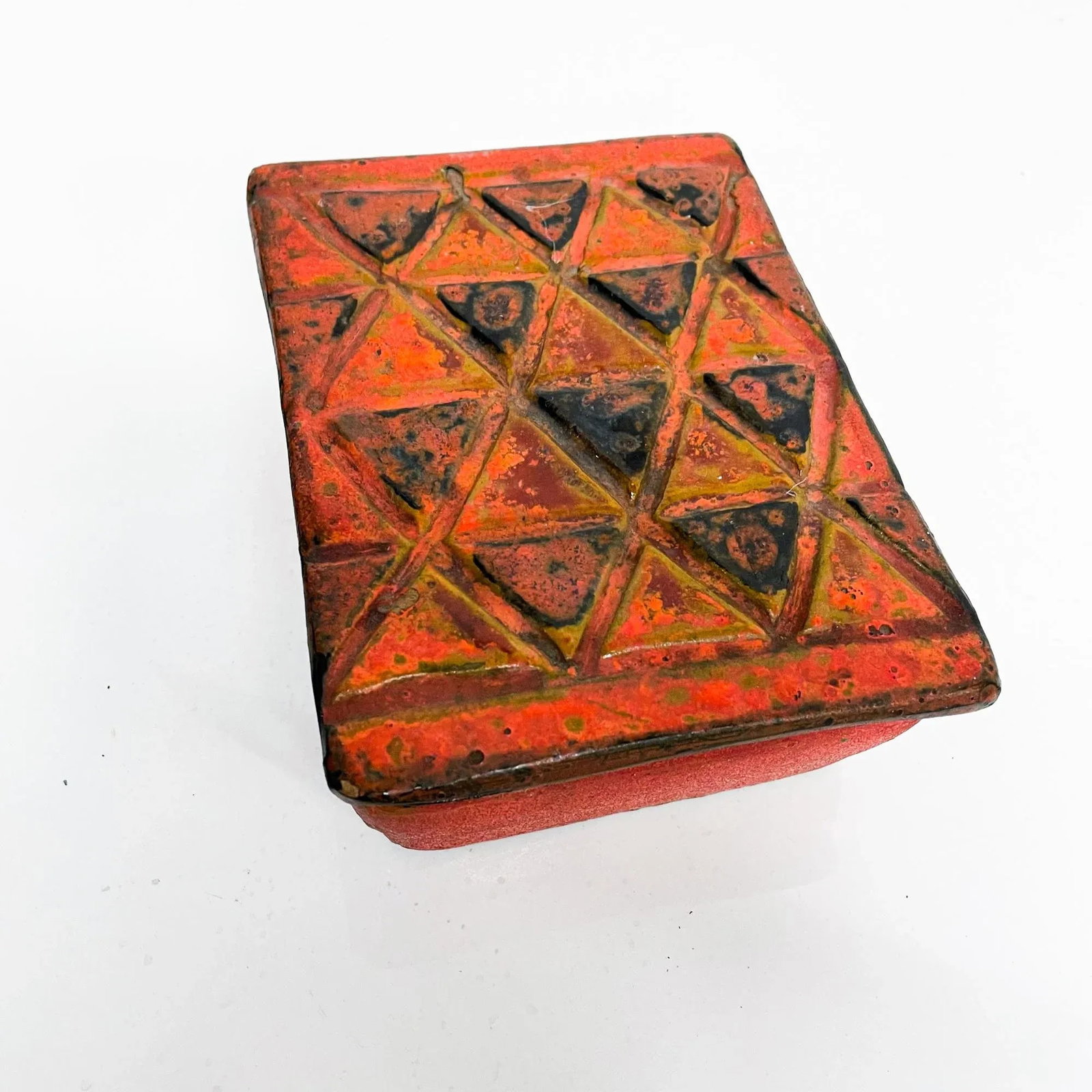 1960s Bitossi Aldo Londi Italian Red Ceramic Box Italy - 6