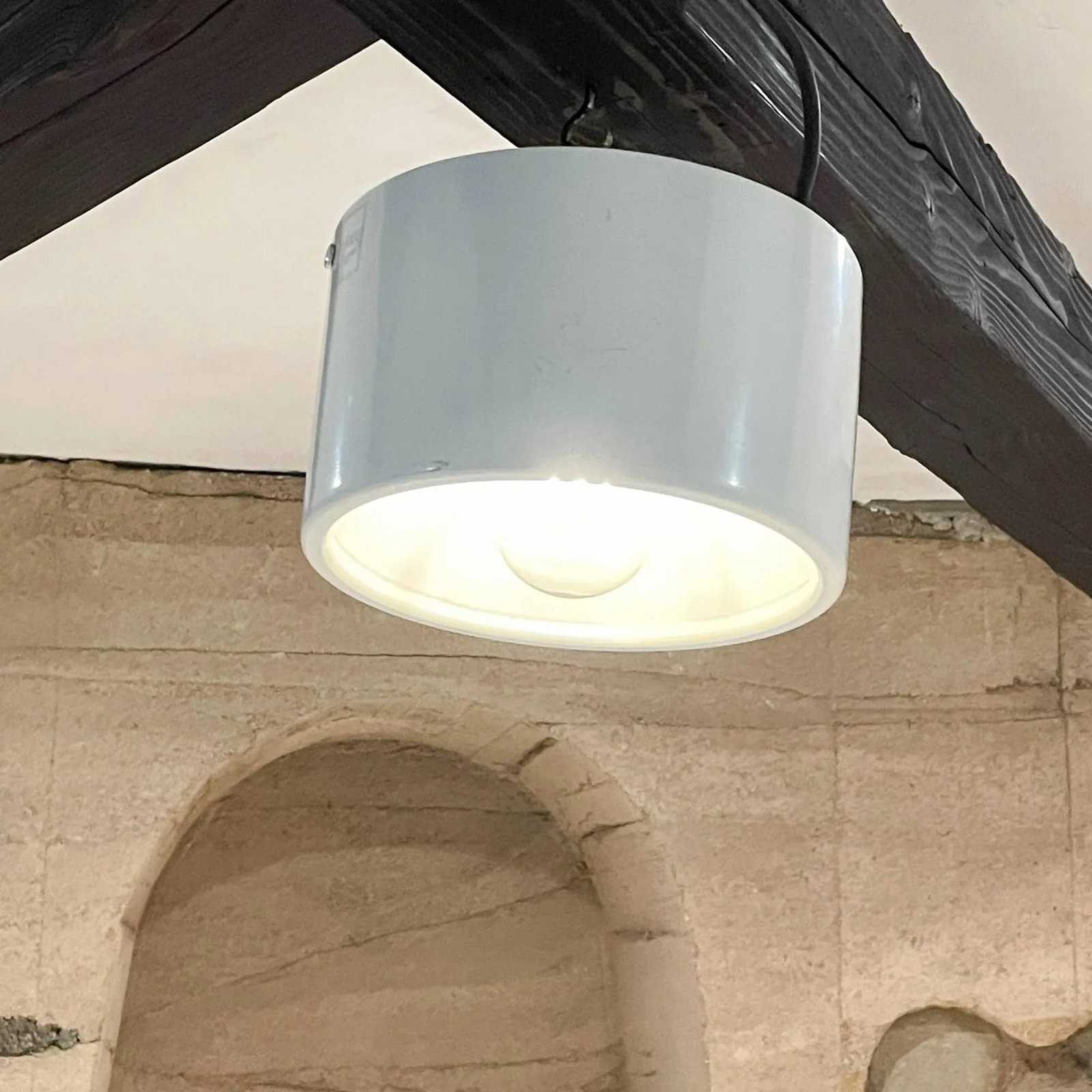 1950s Arteluce Flush Mount Ceiling Lamp Attributed to Sarfatti Italy - 3