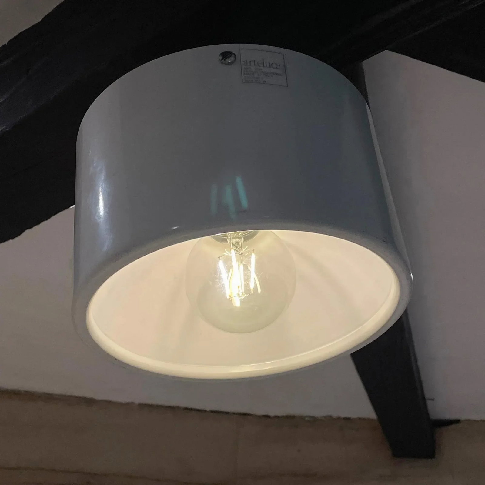 1950s Arteluce Flush Mount Ceiling Lamp Attributed to Sarfatti Italy - 8