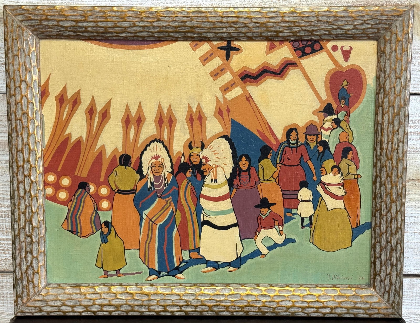 Joseph Bidzinski (American, 20th C.) Native American Ceremonial Procession, 1950 - 2