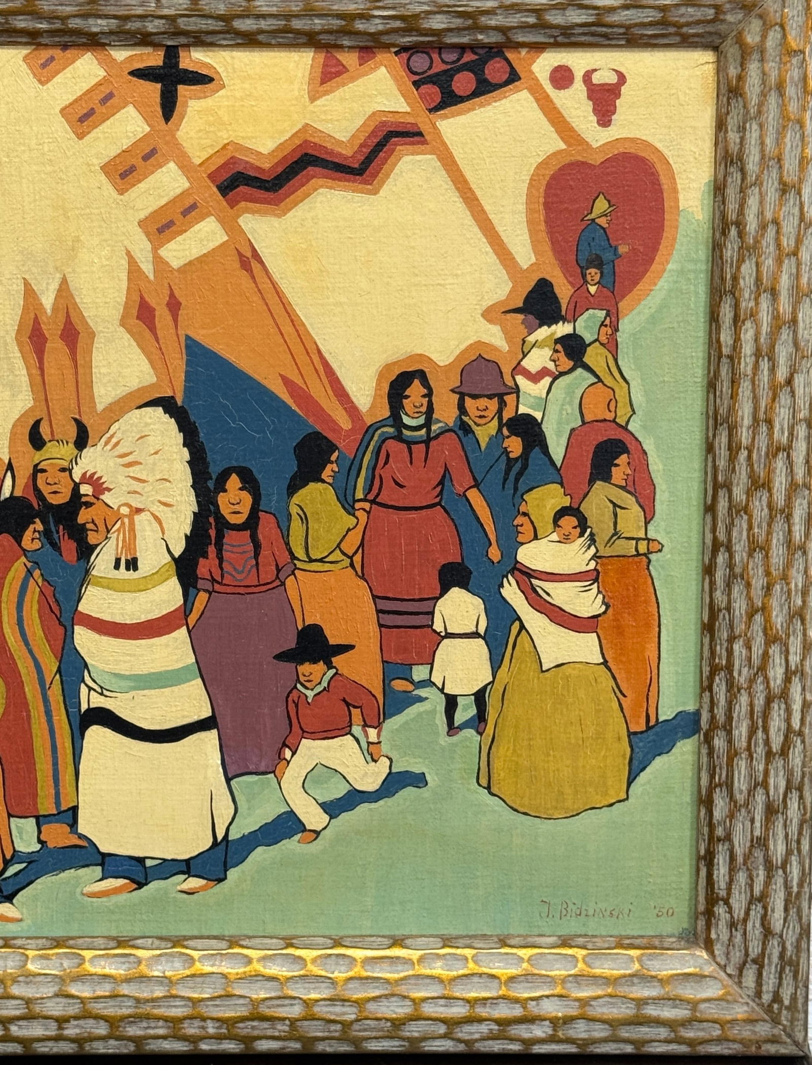 Joseph Bidzinski (American, 20th C.) Native American Ceremonial Procession, 1950 - 6